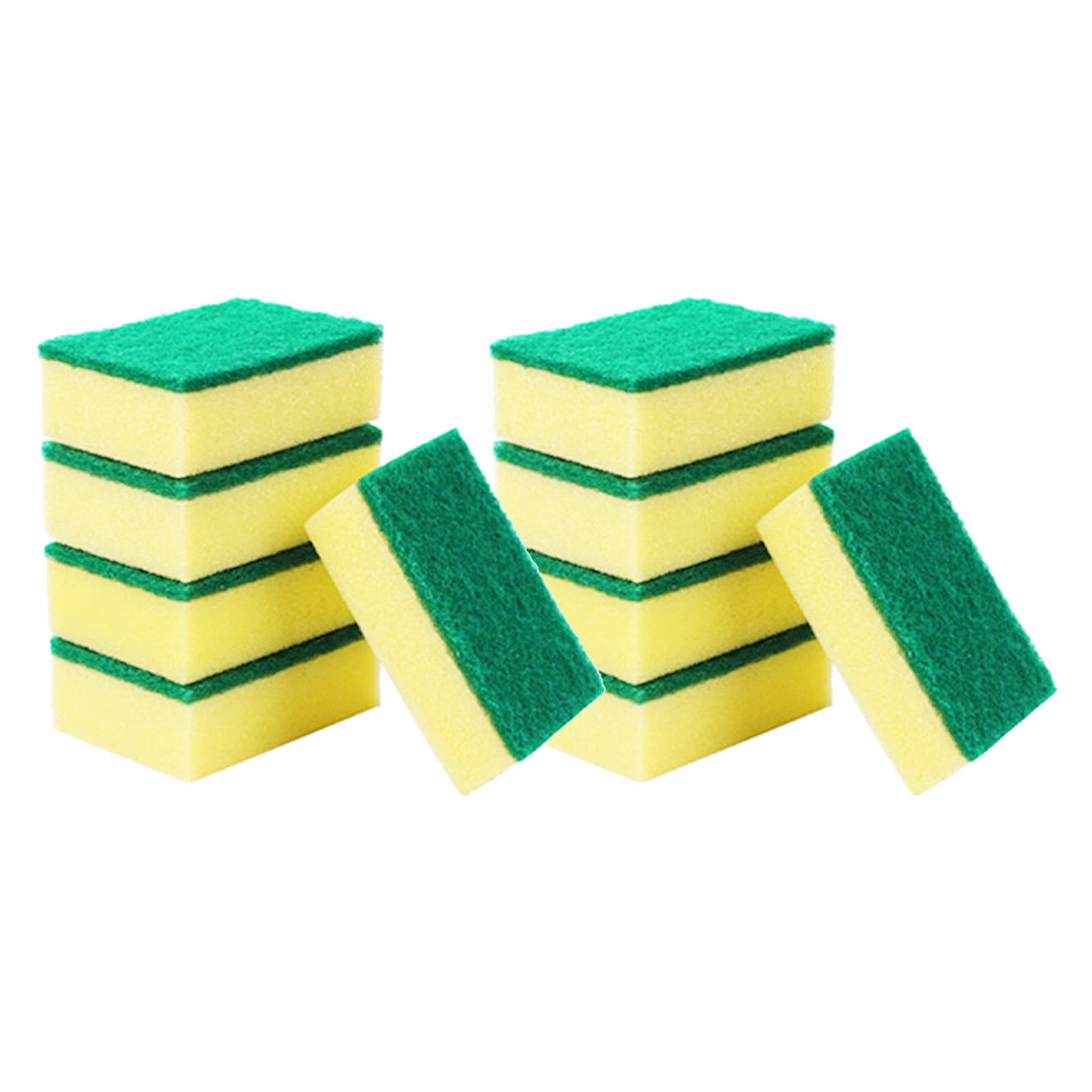 OAVQHLG3B 10 Pcs Dish Washing Sponge Kitchen Cleaning Scrub pad Pack Household Bathroom Use dust Car Wash Non Scratch Scouring Dishwasher Sink Dishwashing Soft Mesh Net Pot Scrubbers