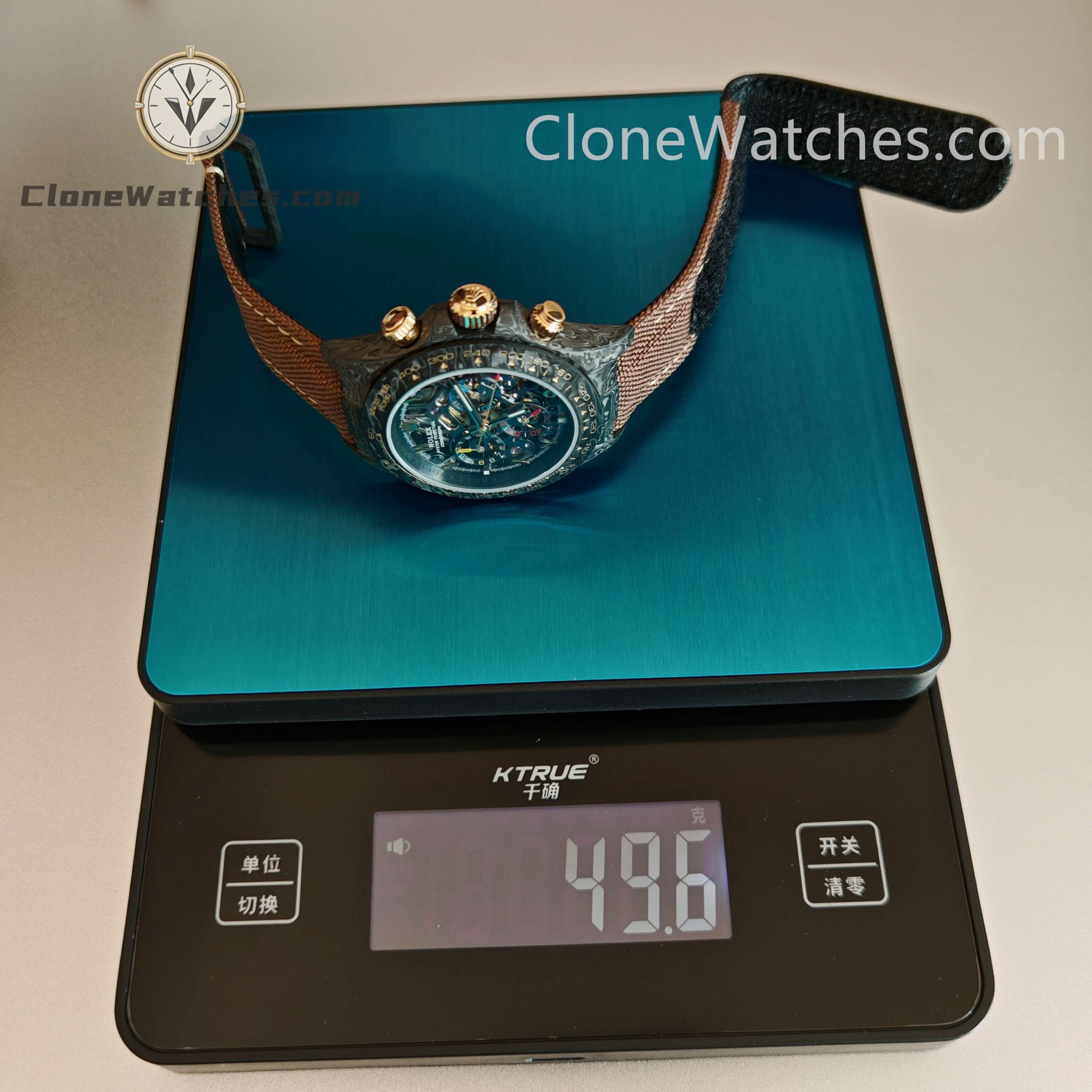 Rolex Super Clone Watches 1:1 Skeleton Daytona Carbon Case DIW Lightweight 4130 Movement