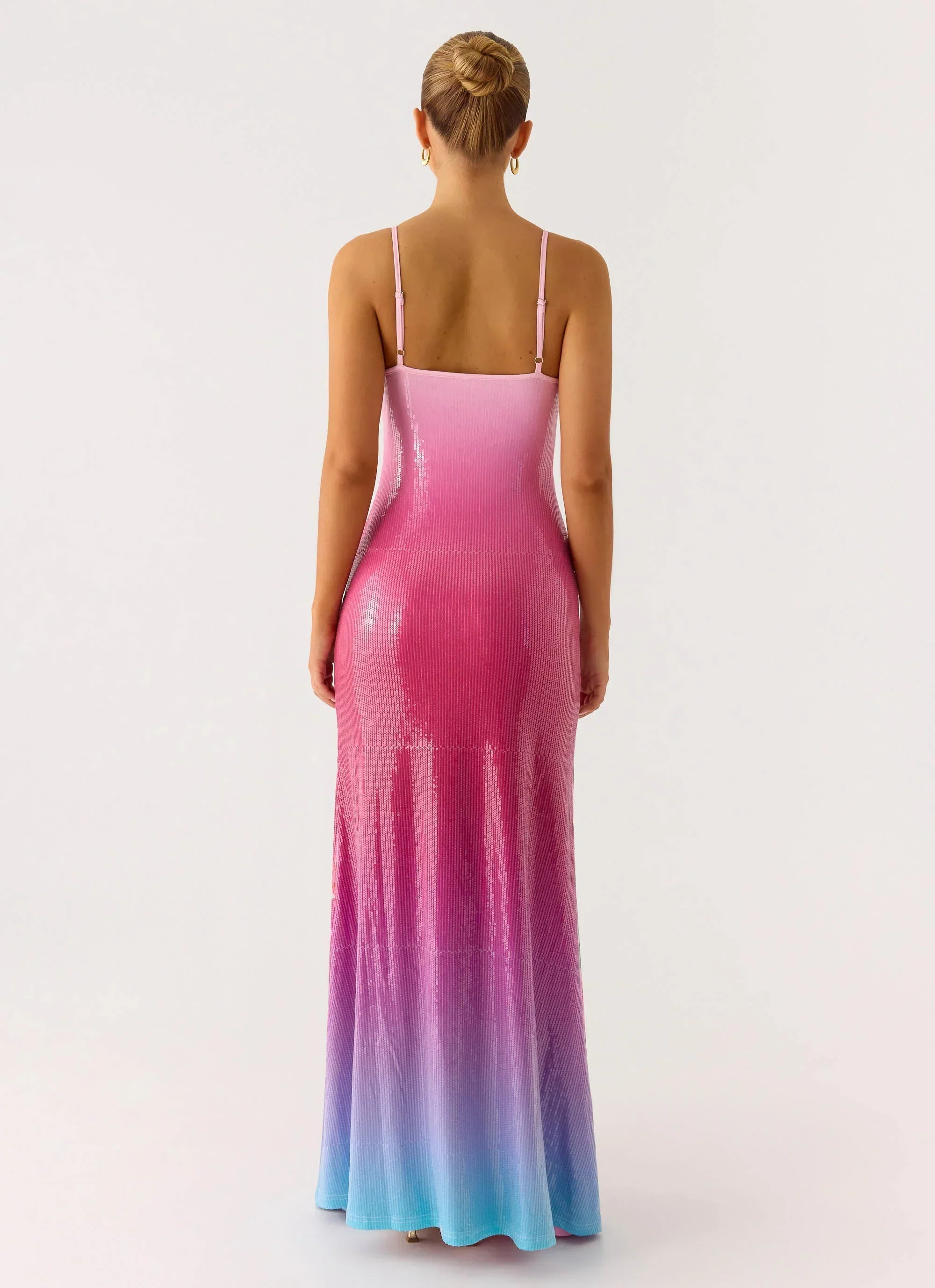 Ariaz Sequin Maxi Dress - Ombre Reef