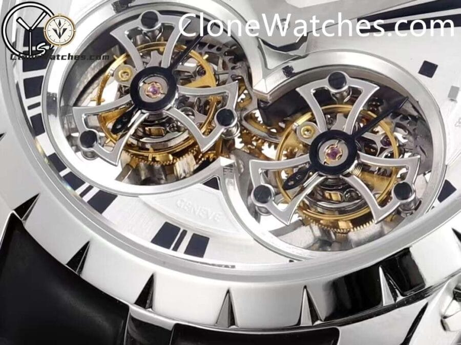 Roger Dubuis Super Clone Watches 1:1 Excalibur White Dial RDDBEX0250 45MM