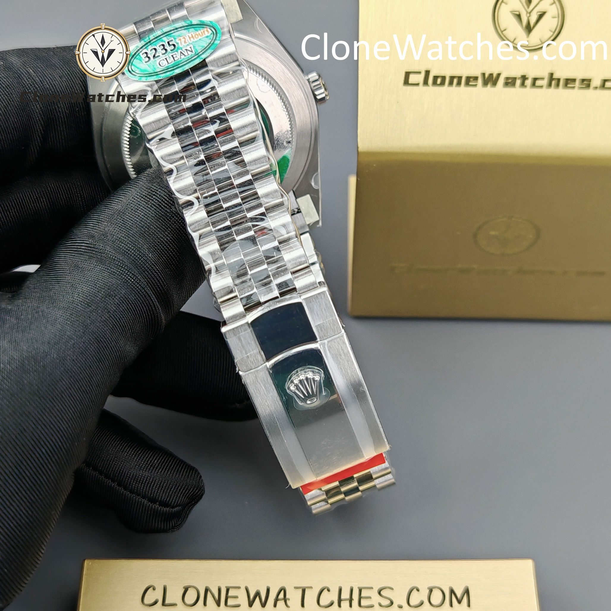 Rolex Super Clone Watches 1:1 DateJust Blue Diamond Dial Jubilee 41MM M126334 3235 Movement