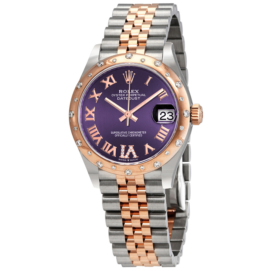 Rolex Datejust 31 Aubergine Dial Ladies Steel and 18kt Everose Gold Jubilee Watch 278341AURDJ（Lifetime free warranty+90-days replacement service & Refund!.）
