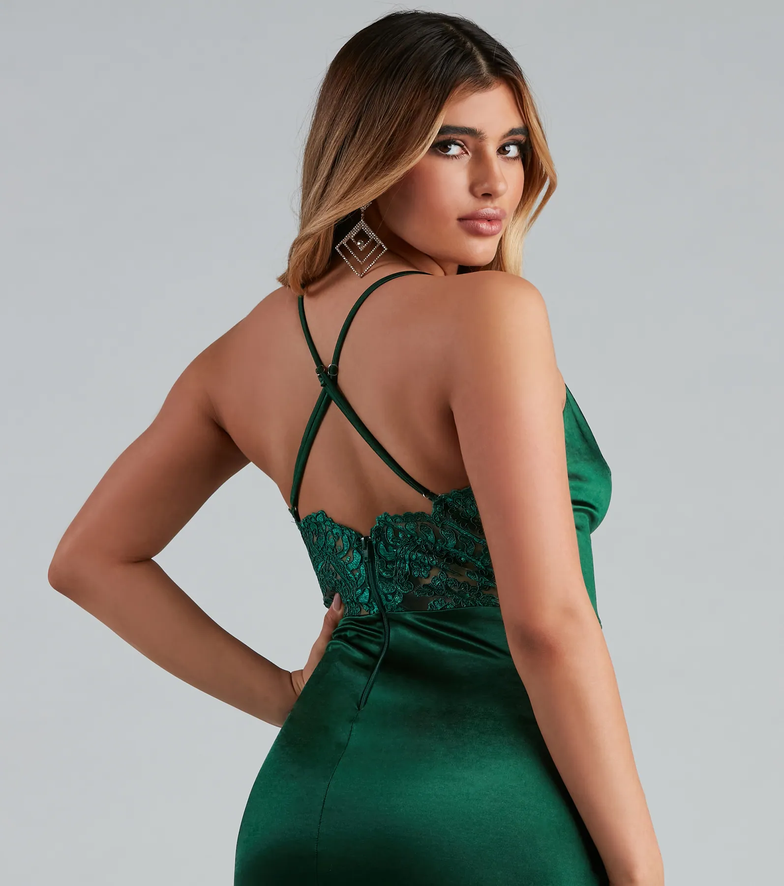 Colbie Satin Bodycon Party Dress