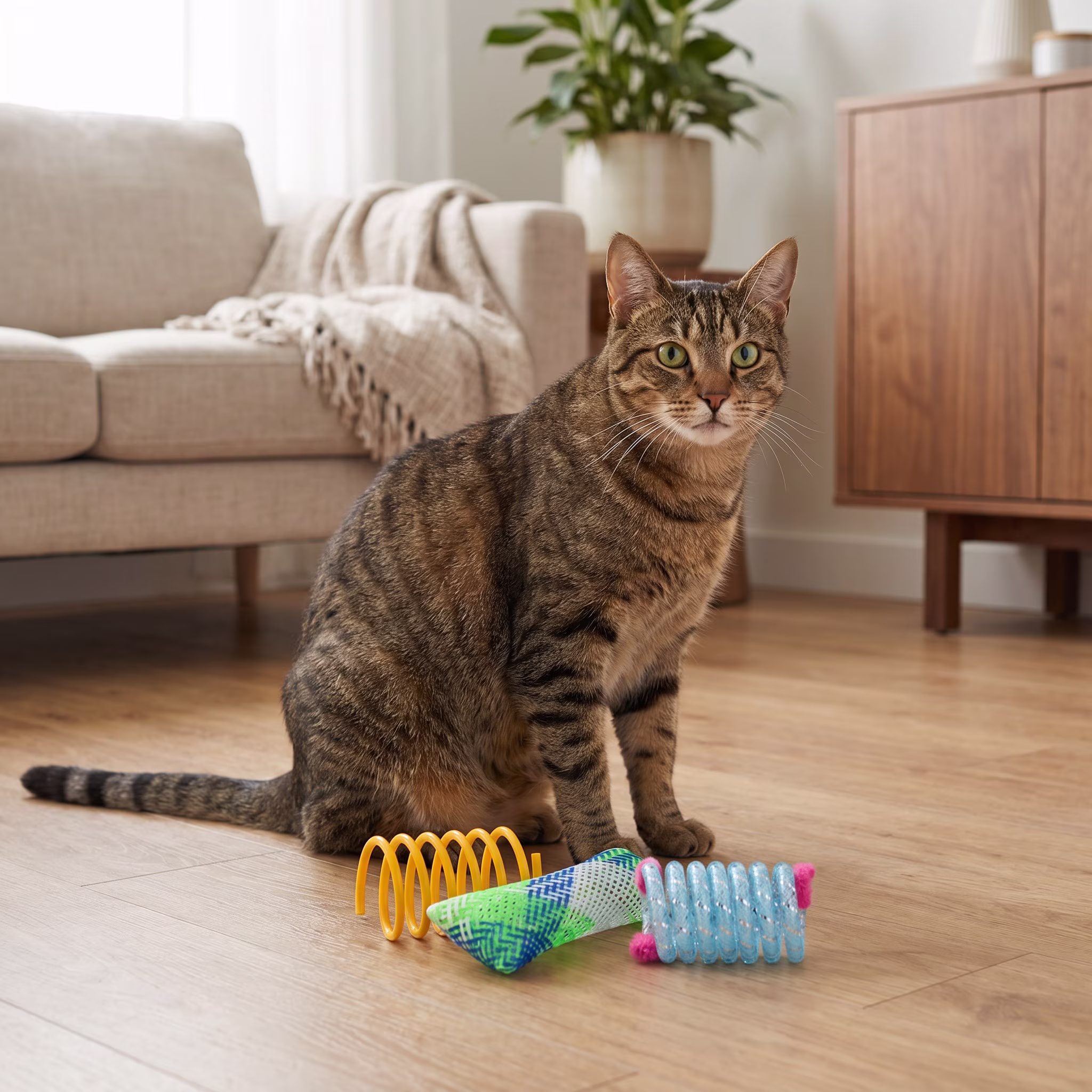 Vibrant Life Rolling Springs Cat Toys, 3 Pack