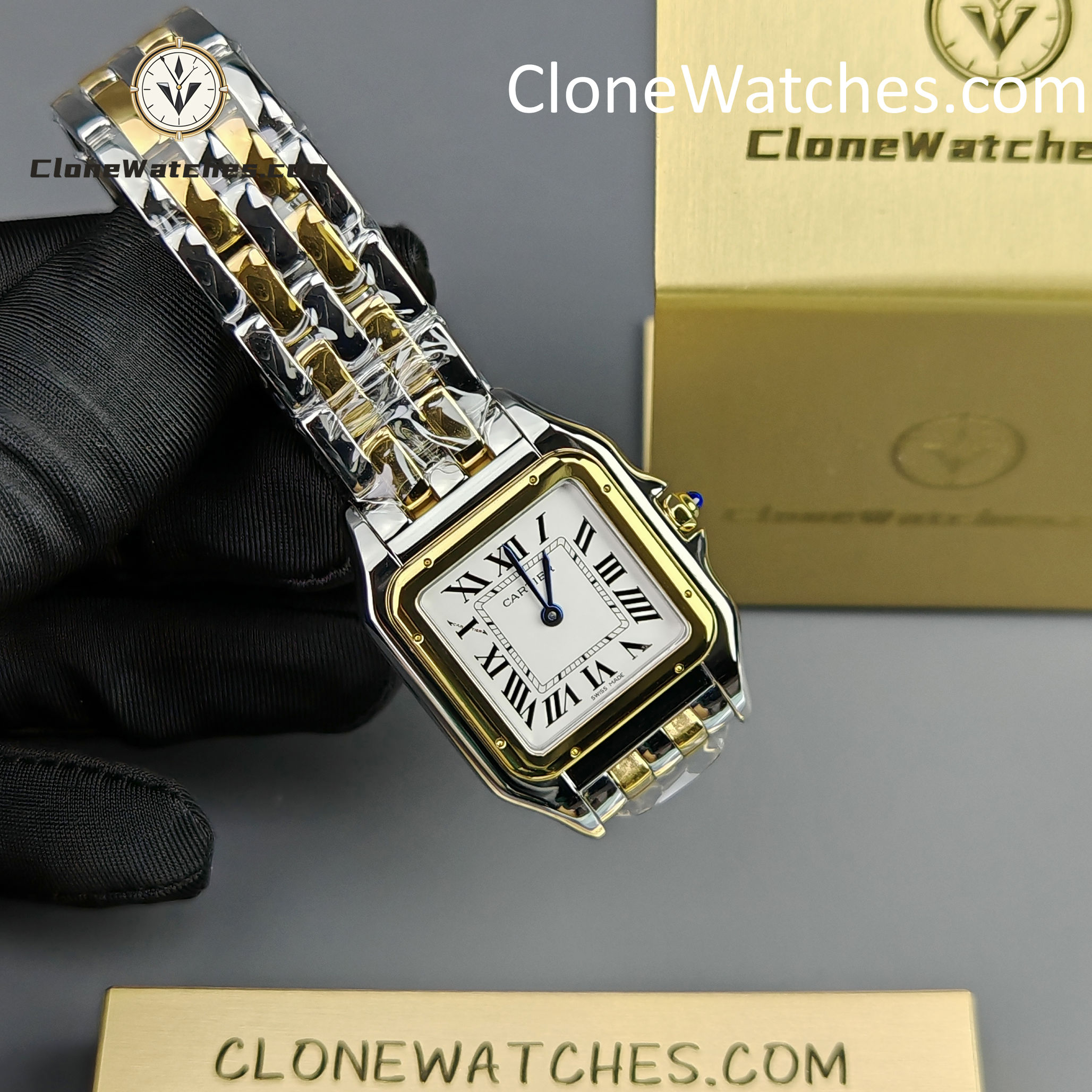 Cartier Super Clone Watches 1:1 PANTHÈRE DE CARTIER White Dial 27mm x37mm W2PN0007