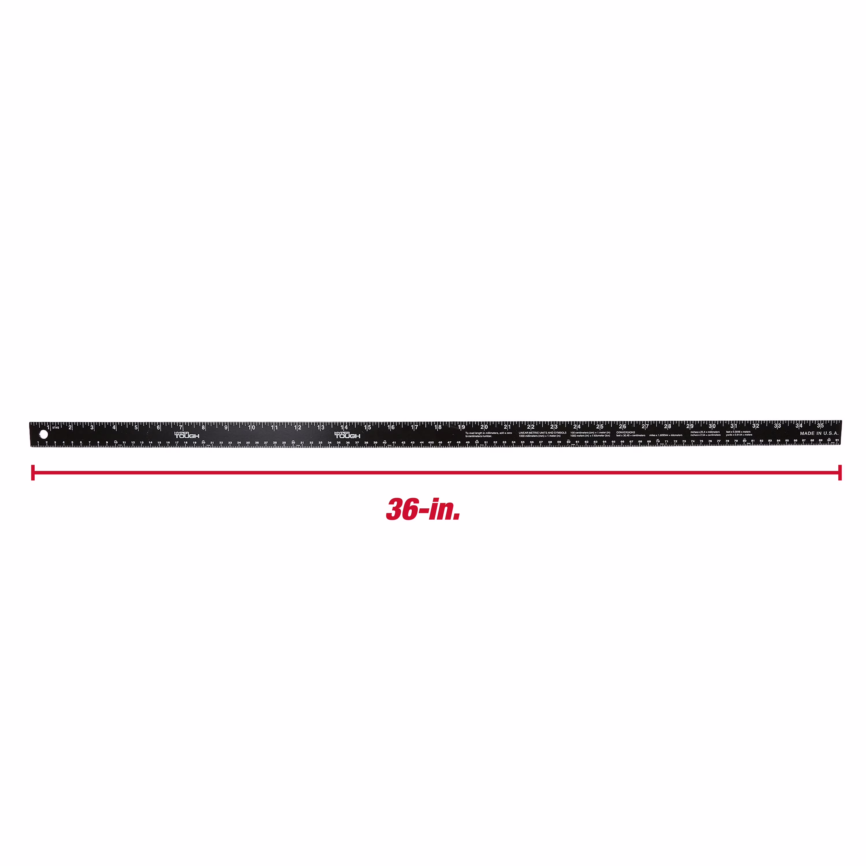 Hyper Tough Aluminum Ruler Yardstick, 36 inch