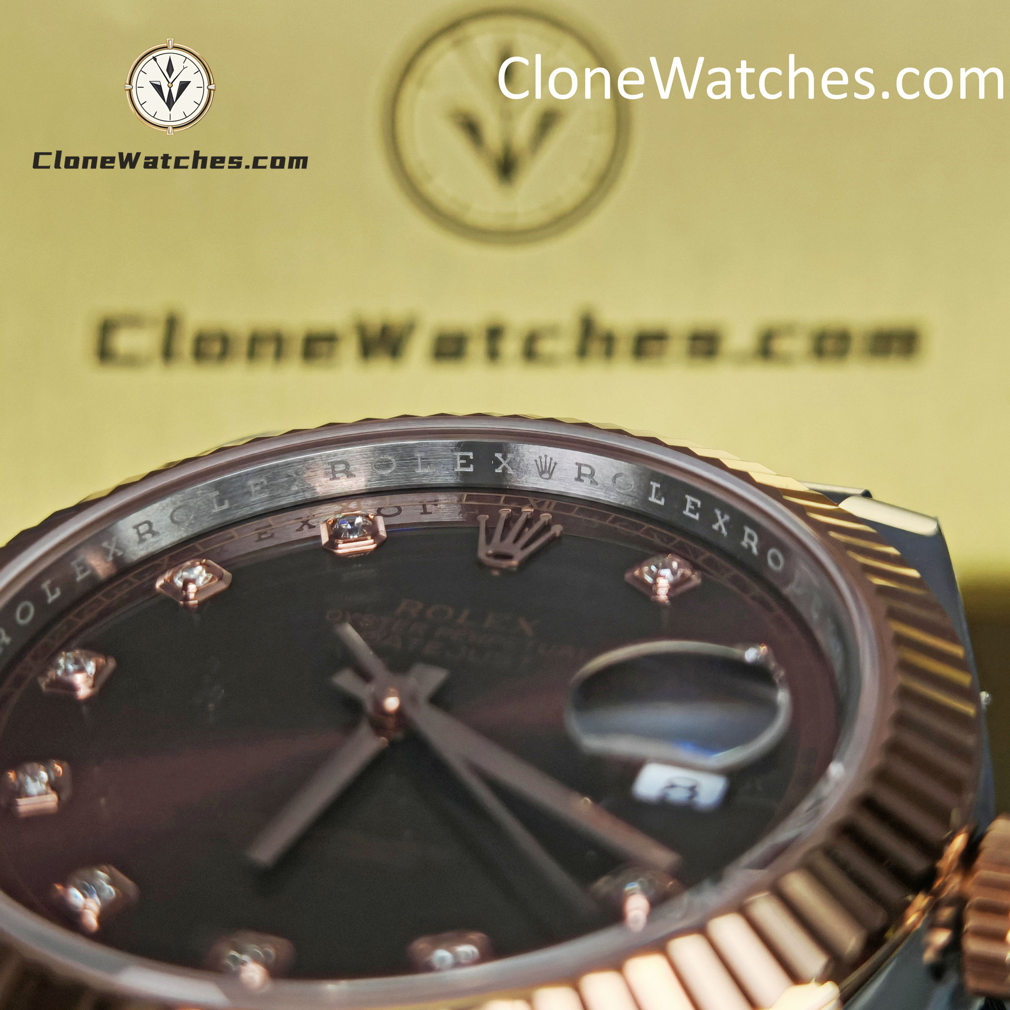 Rolex Super Clone Watches 1:1 DateJust Chocolate Diamond Dial Jubilee 41MM M126331-0004 3235 Movement