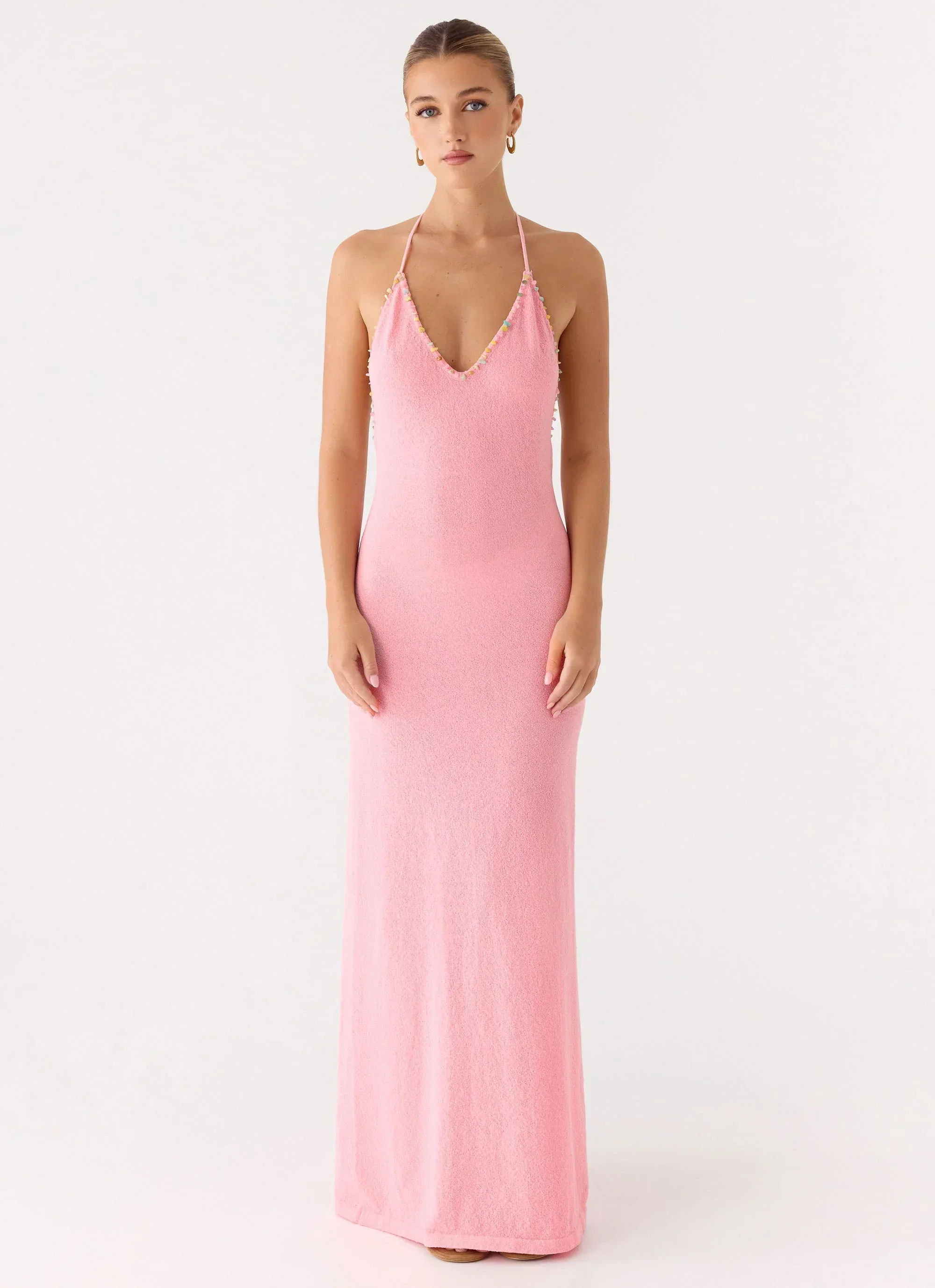 Jianna Knit Maxi Dress - Pink