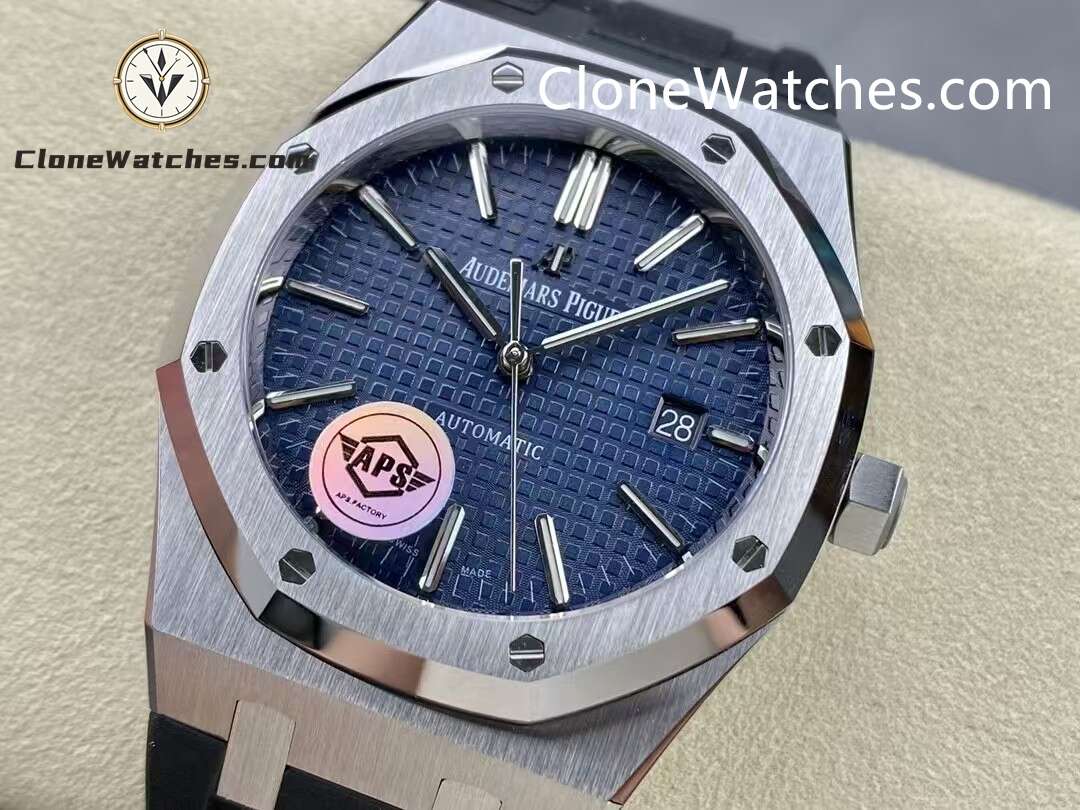 Audemars Piguet Super Clone Watches 1:1 Royal Oak 15400 Blue Dial Rubber Strap
