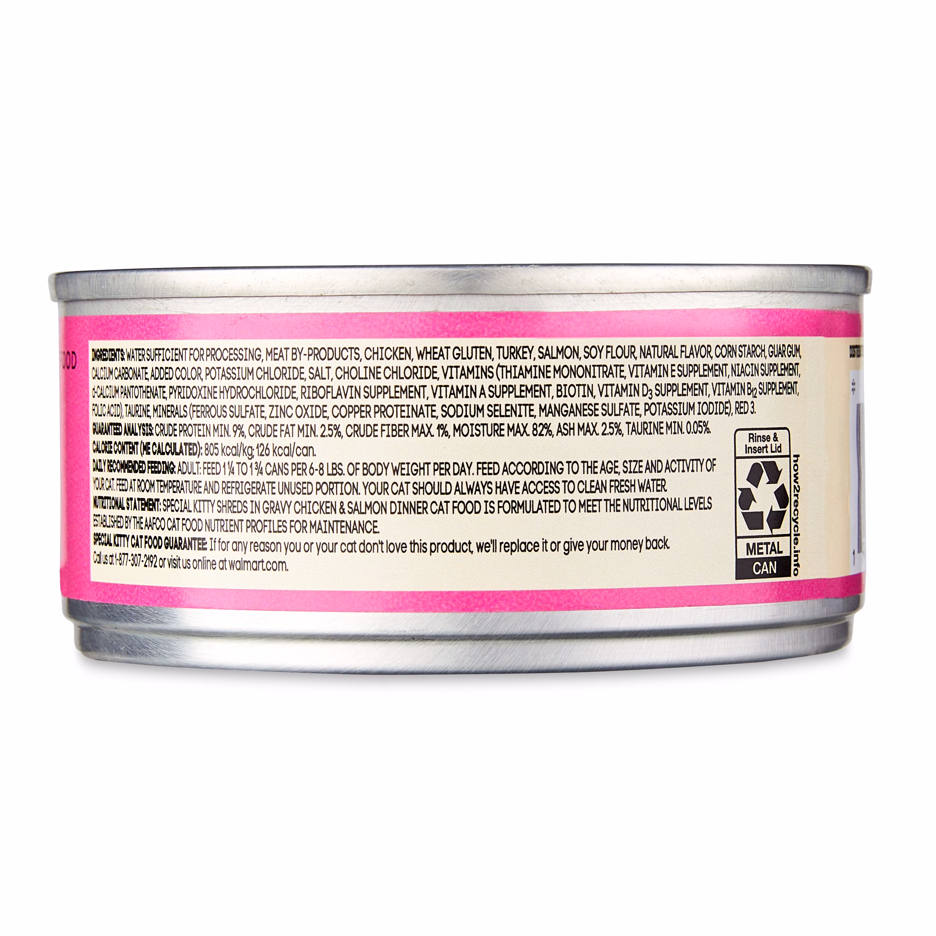 Special Kitty Chicken & Salmon Dinner Shreds in Gravy Wet Cat Food, 5.5 oz Can