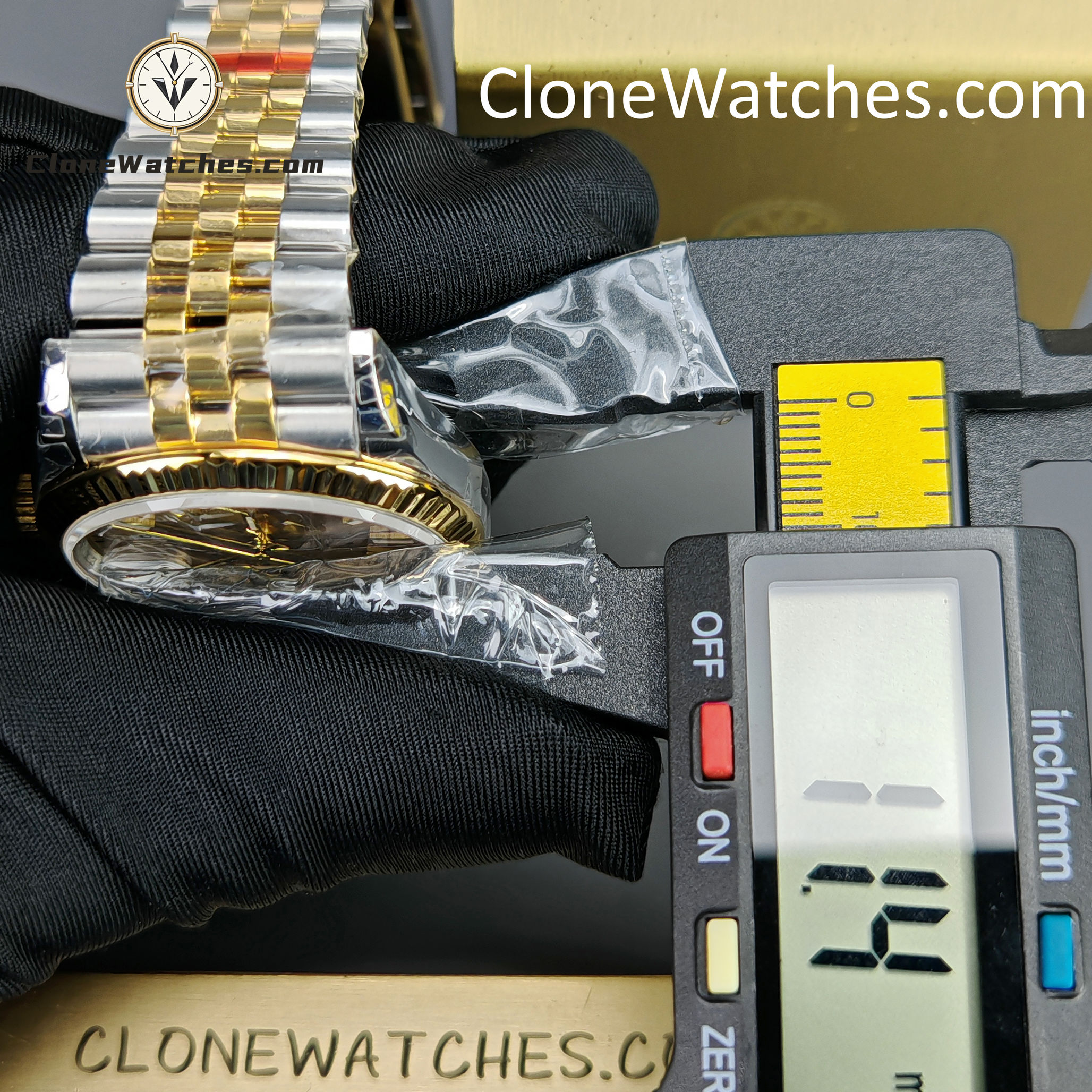 Rolex Super Clone Watches 1:1 DateJust Gold Dial m126233-0015 Jubilee 36MM 3235 Movement