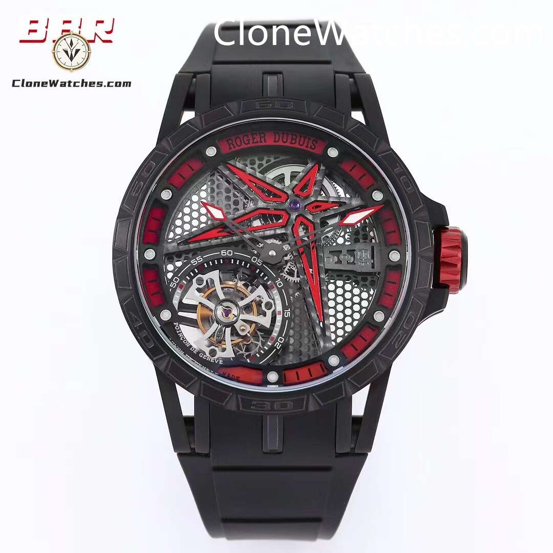 Roger Dubuis Super Clone Watches 1:1 Excalibur Spider Skeleton Dial DBEX0817 39MM
