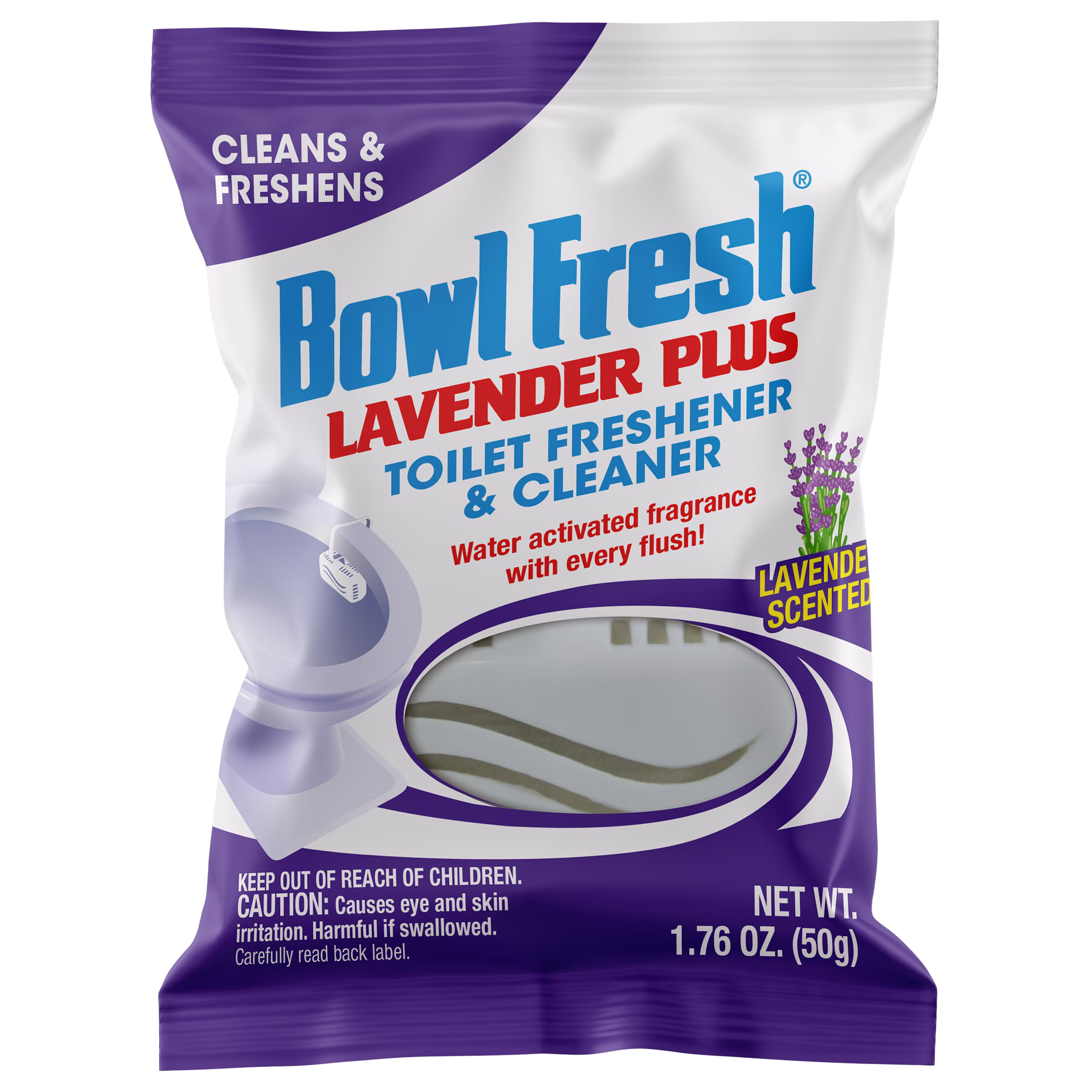 Bowl Fresh Lavender Plus Toilet Bowl Cleaner and Freshener, Rim Hanger, 1.76 oz