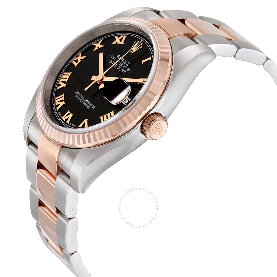 Rolex Oyster Perpetual Datejust 36 Black Dial Stainless Steel and 18K Everose Gold Bracelet Automatic Men s Watch 116231BKRO（Lifetime free warranty+90-days replacement service & Refund!.）