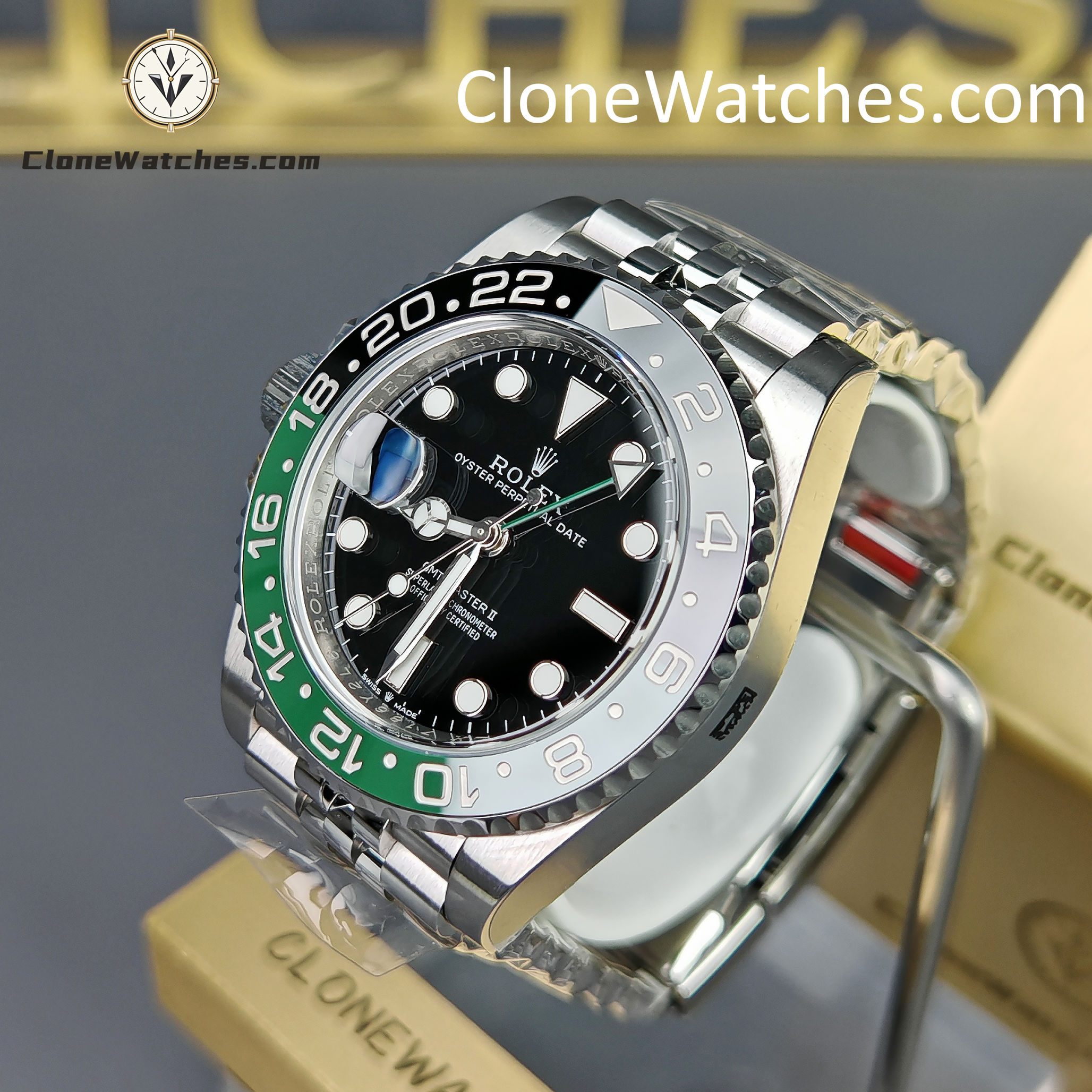 Rolex Super Clone Watches 1:1 Sprite GMT Master II m126720vtnr-0002 Jubilee 3285 Movement