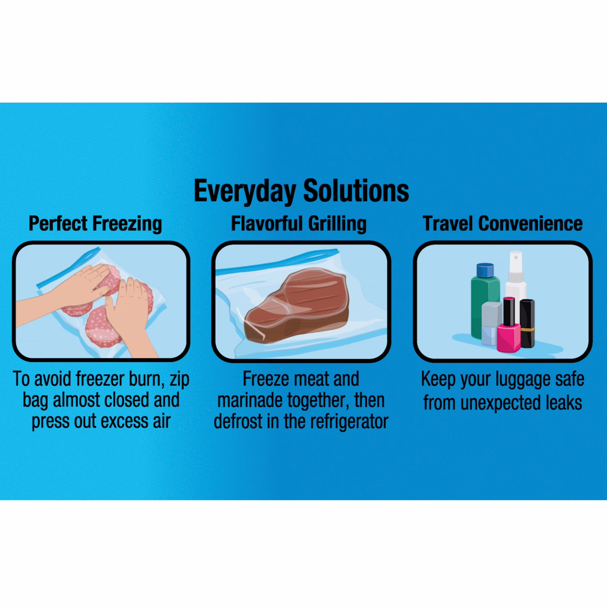 Great Value Freezer Guard Double Zipper Gallon Freezer Bag, 80 Count