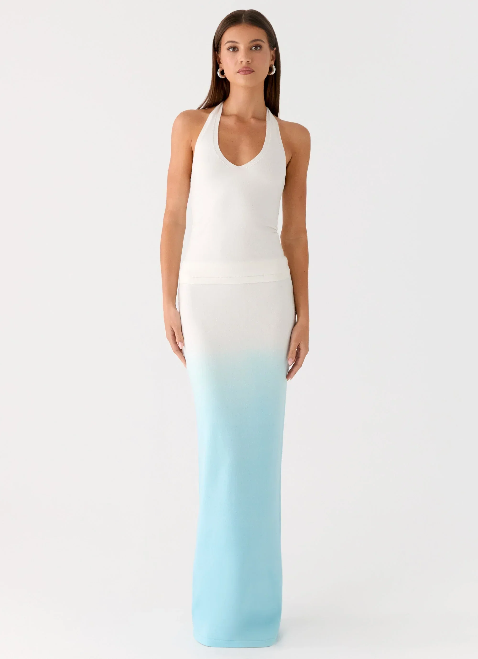 Deep Sea Kiss Maxi Skirt - Blue Ombre