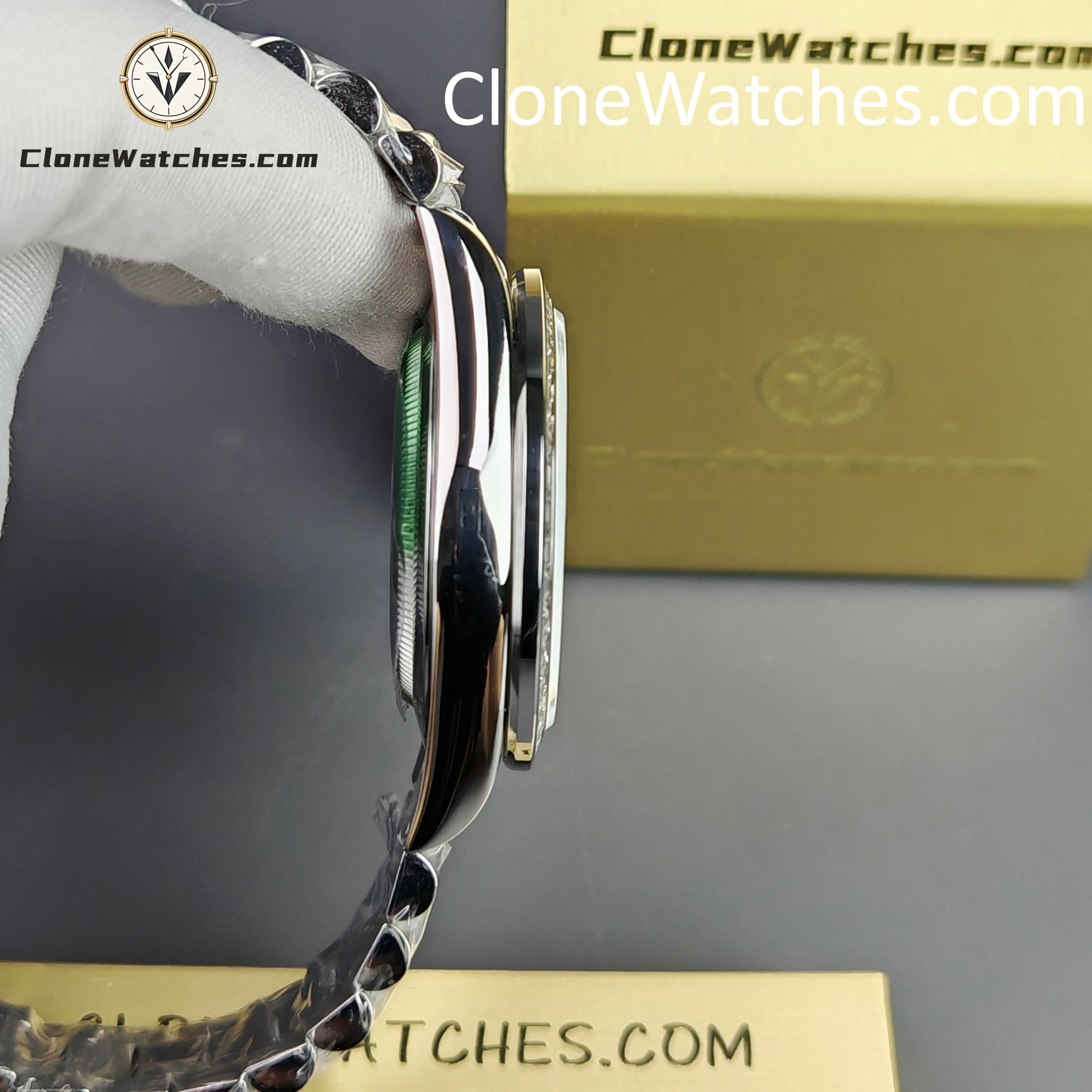 Rolex Super Clone Watches 1:1 Day Date Ice Blue Diamond Bezel Dial 40mm 228396TBR 3255 Movement