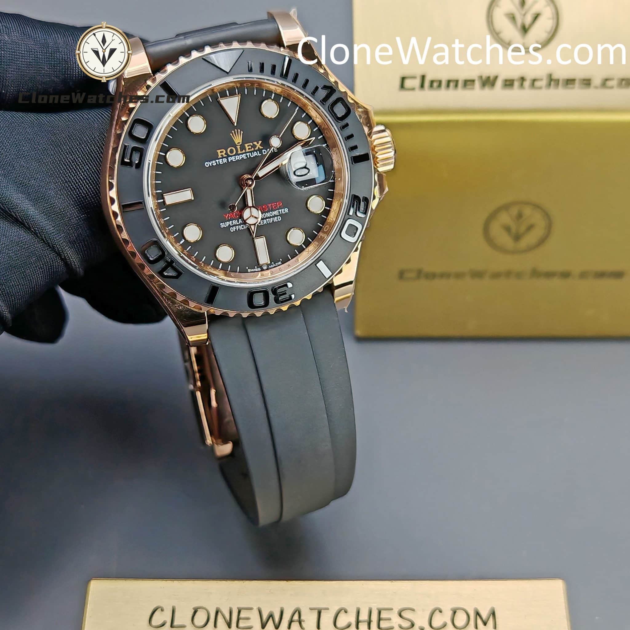 Rolex Super Clone Watches 1:1 Yacht Master 18k Rose Gold m126655-0002 3235 Movement