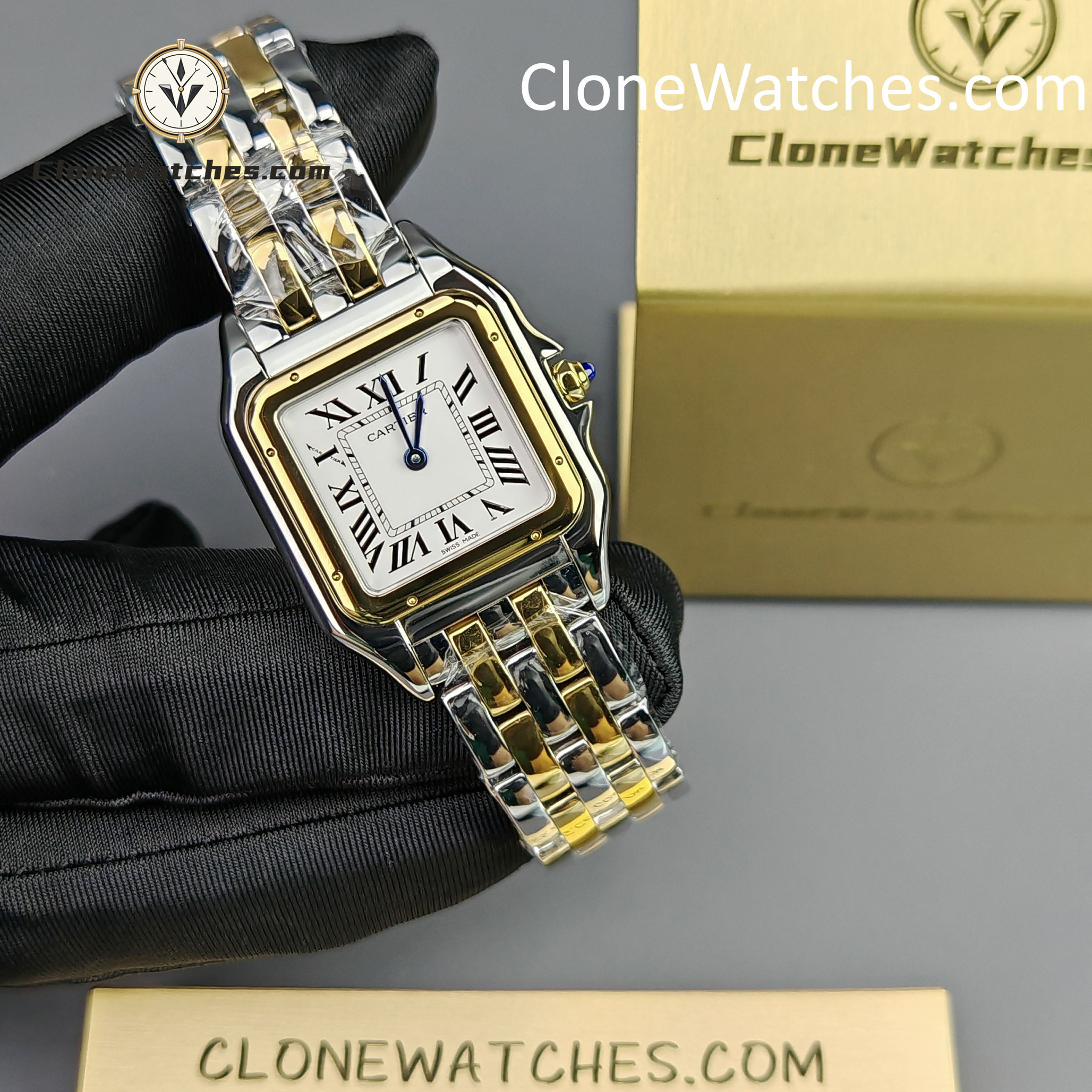 Cartier Super Clone Watches 1:1 PANTHÈRE DE CARTIER White Dial 27mm x37mm W2PN0007