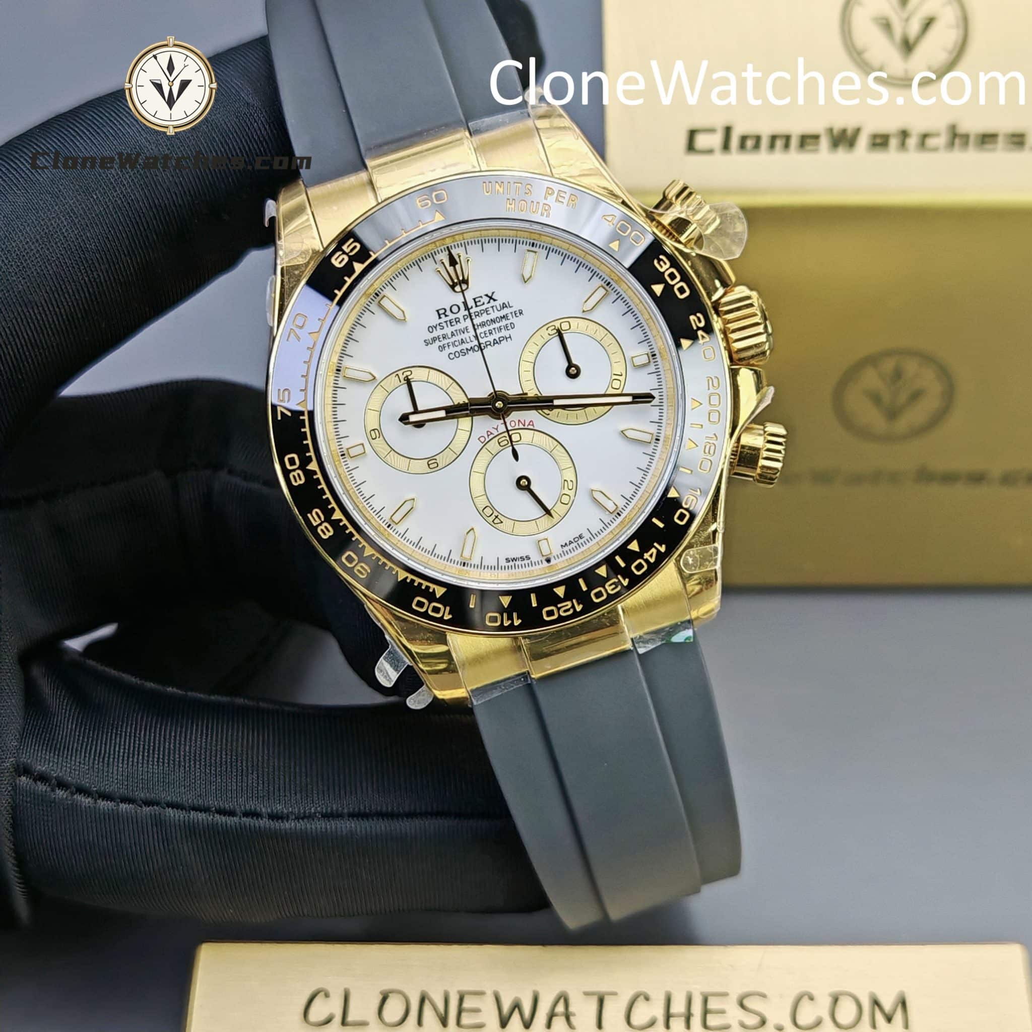 Rolex Super Clone Watches 1:1 Daytona 18K Gold M126518ln-0002 4131 Movement