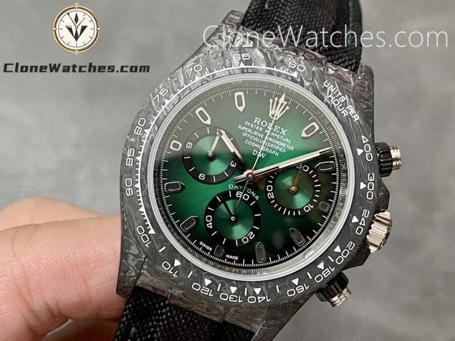 Modified Super Clone Watches 1:1 DiW Rolex Daytona GRADIENT GREEN SILVER