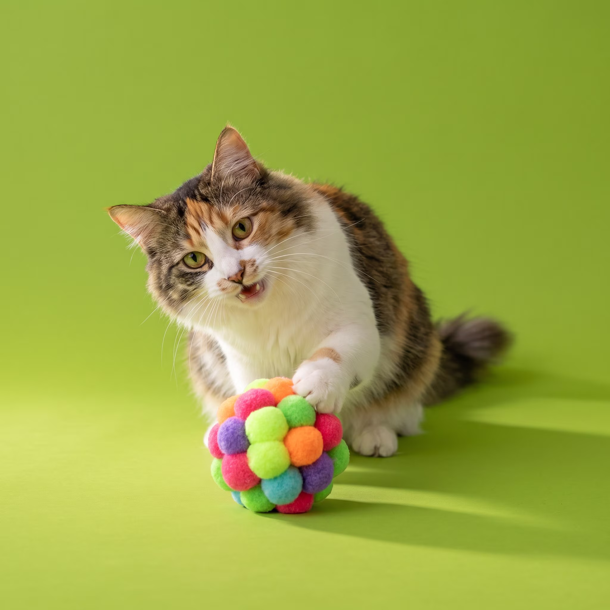 Vibrant Life Pastel Pom Pom Cat Toy, 1 Piece