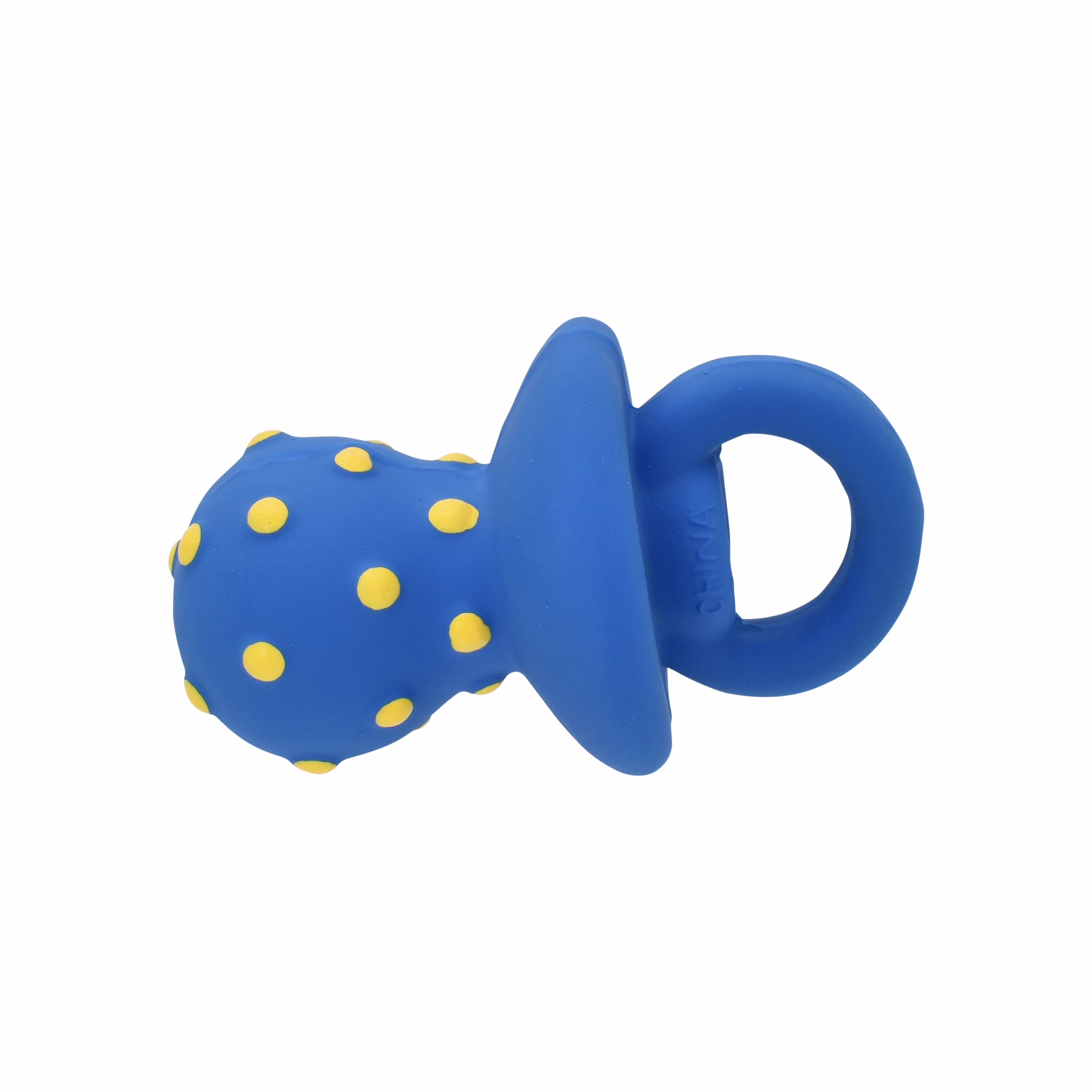 (2 pack) Vibrant Life Playful Buddy Pacifier Dog Toy, Latex with Plush Filling, Chew Level 1