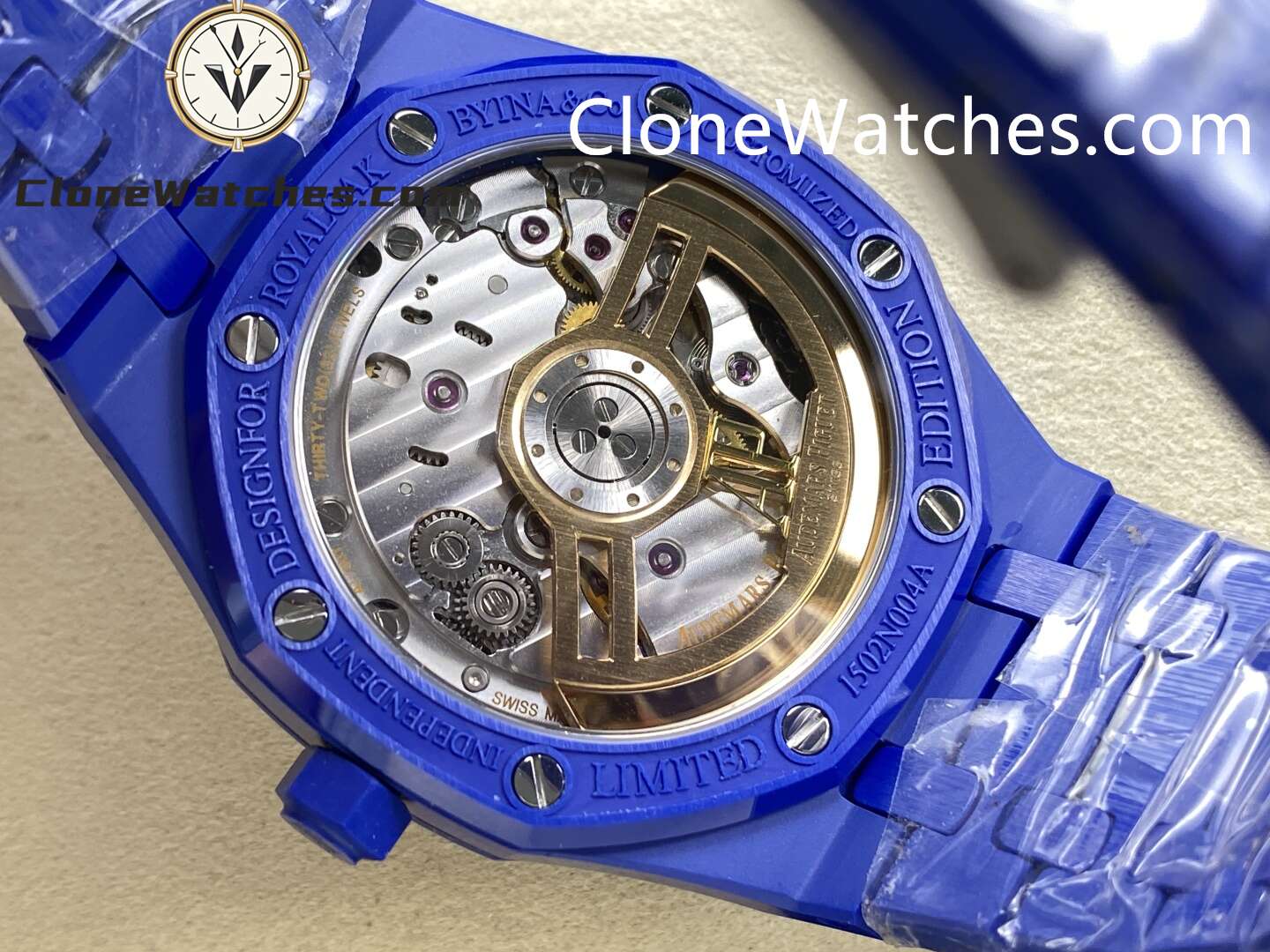 Audemars Piguet Super Clone Watches 1:1 Royal Oak Blue Ceramic 15500 Blue dial