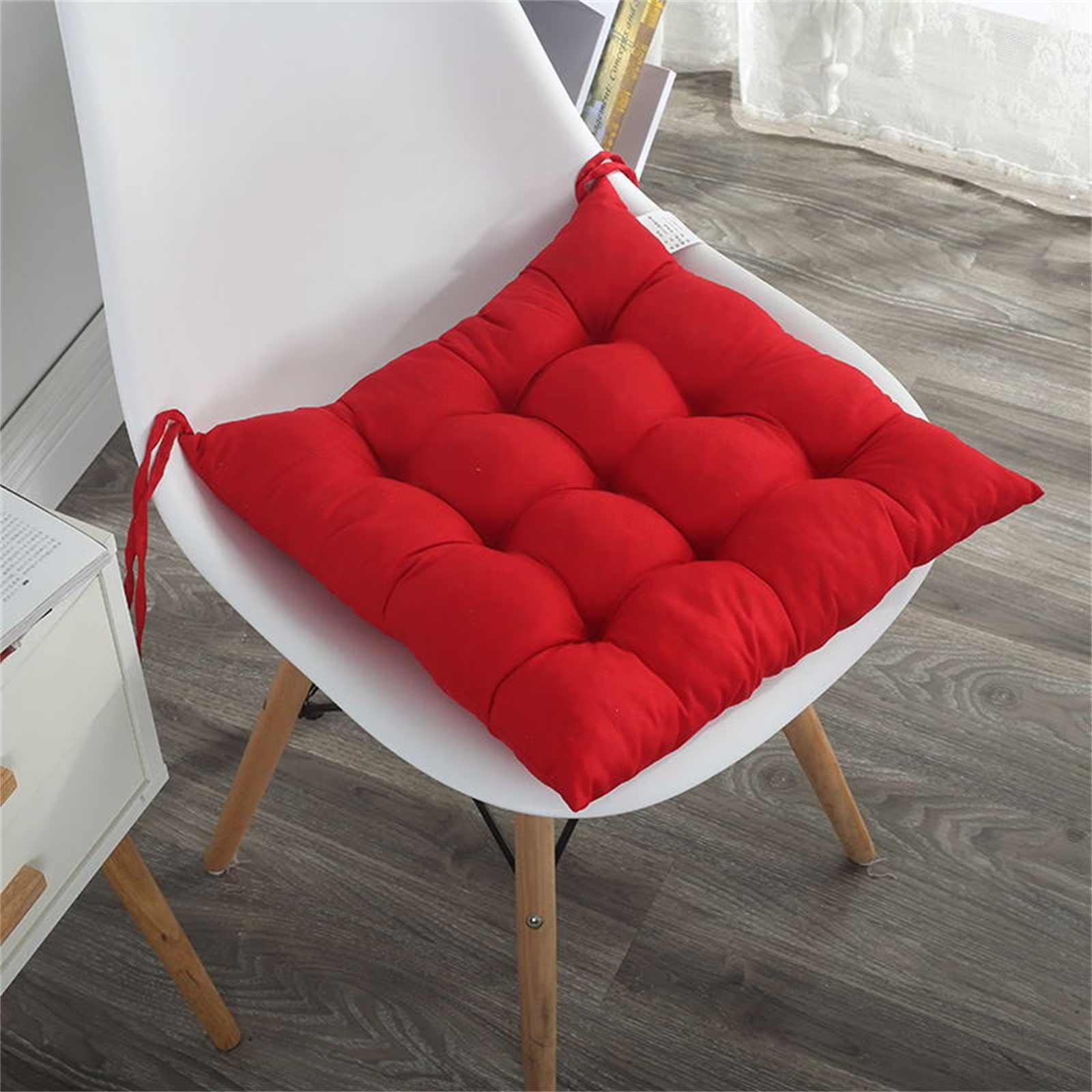 Suncoda Office Chair Cushion, New Patio Chair Cushion with Ties,Fade Resistant, Seat Cushion for Home Garden Kitchen Dining Office Chair