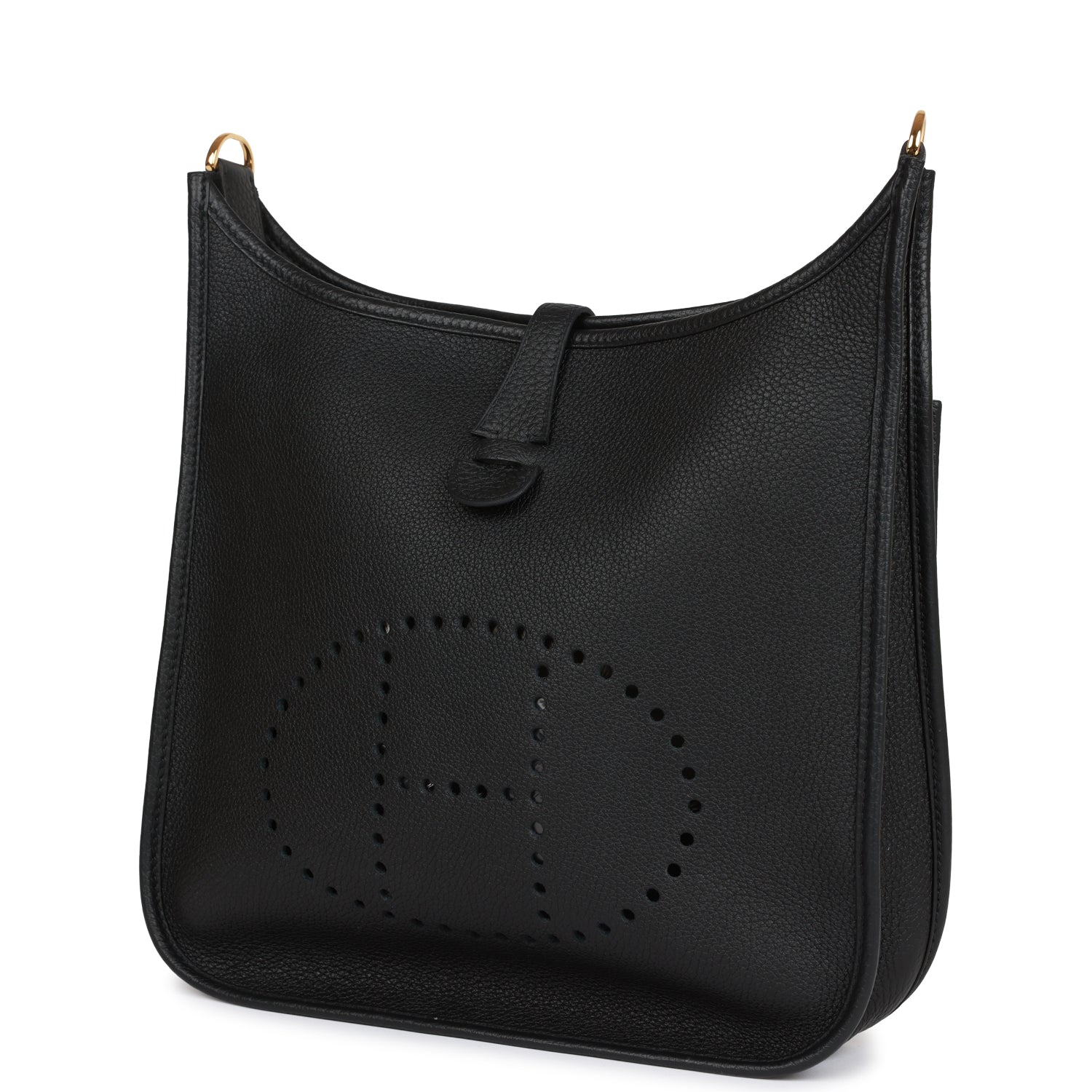 Hermes Evelyne PM Black Clemence Gold Hardware