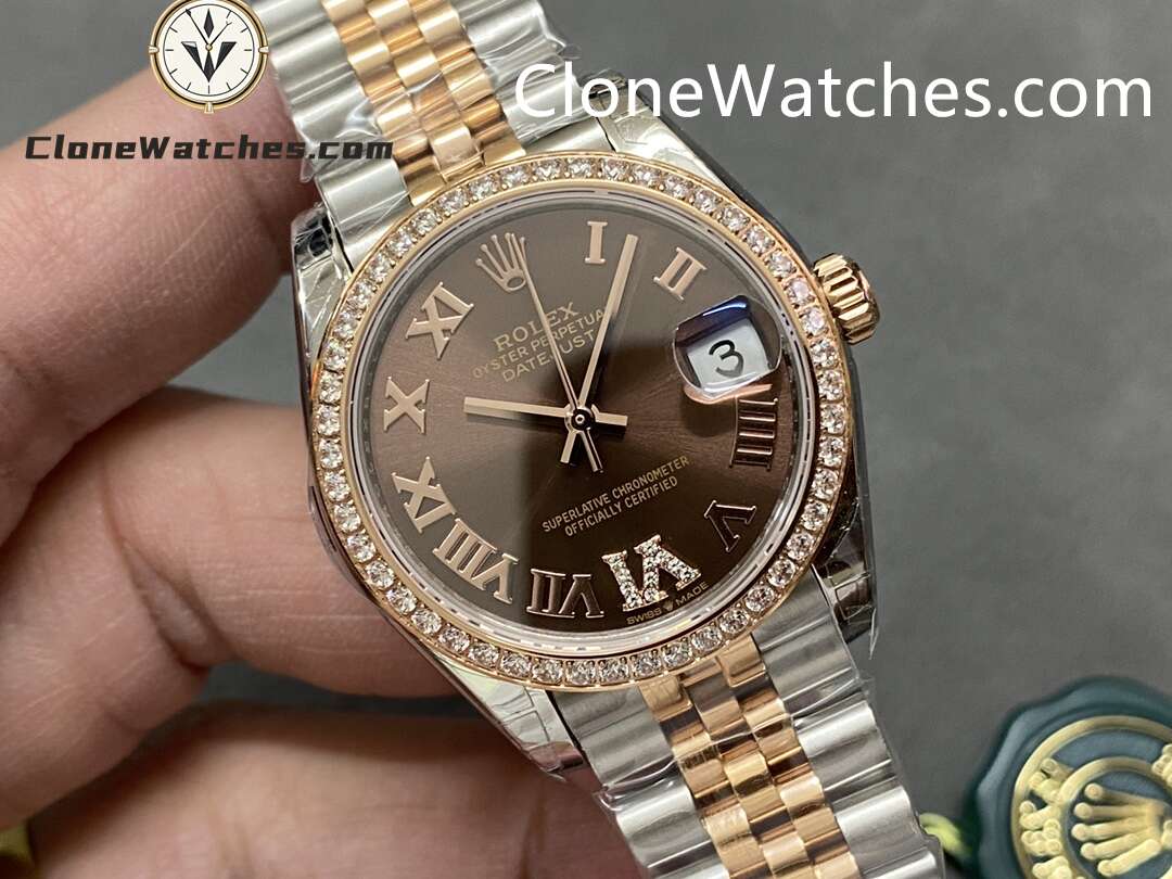 Rolex Super Clone Watches 1:1 DateJust m278381rbr-0006 Jubilee 31MM 2236 Movement