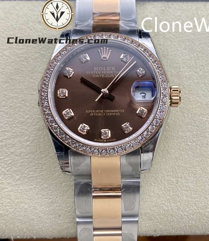 Rolex Super Clone Watches 1:1 DateJust m278381rbr-0027 Oyster 31MM 2236 Movement