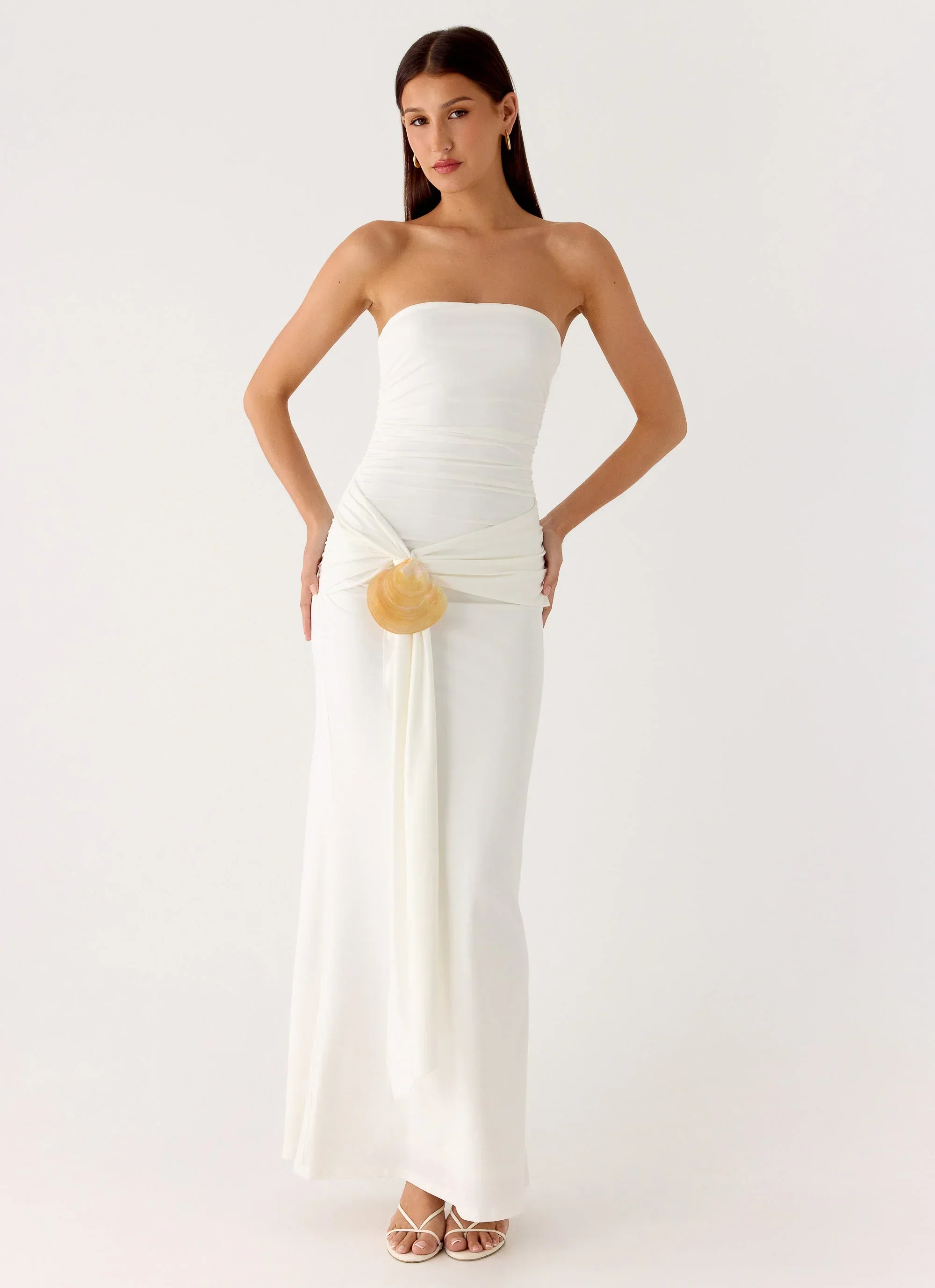Party After Party Shell Maxi Dress - White