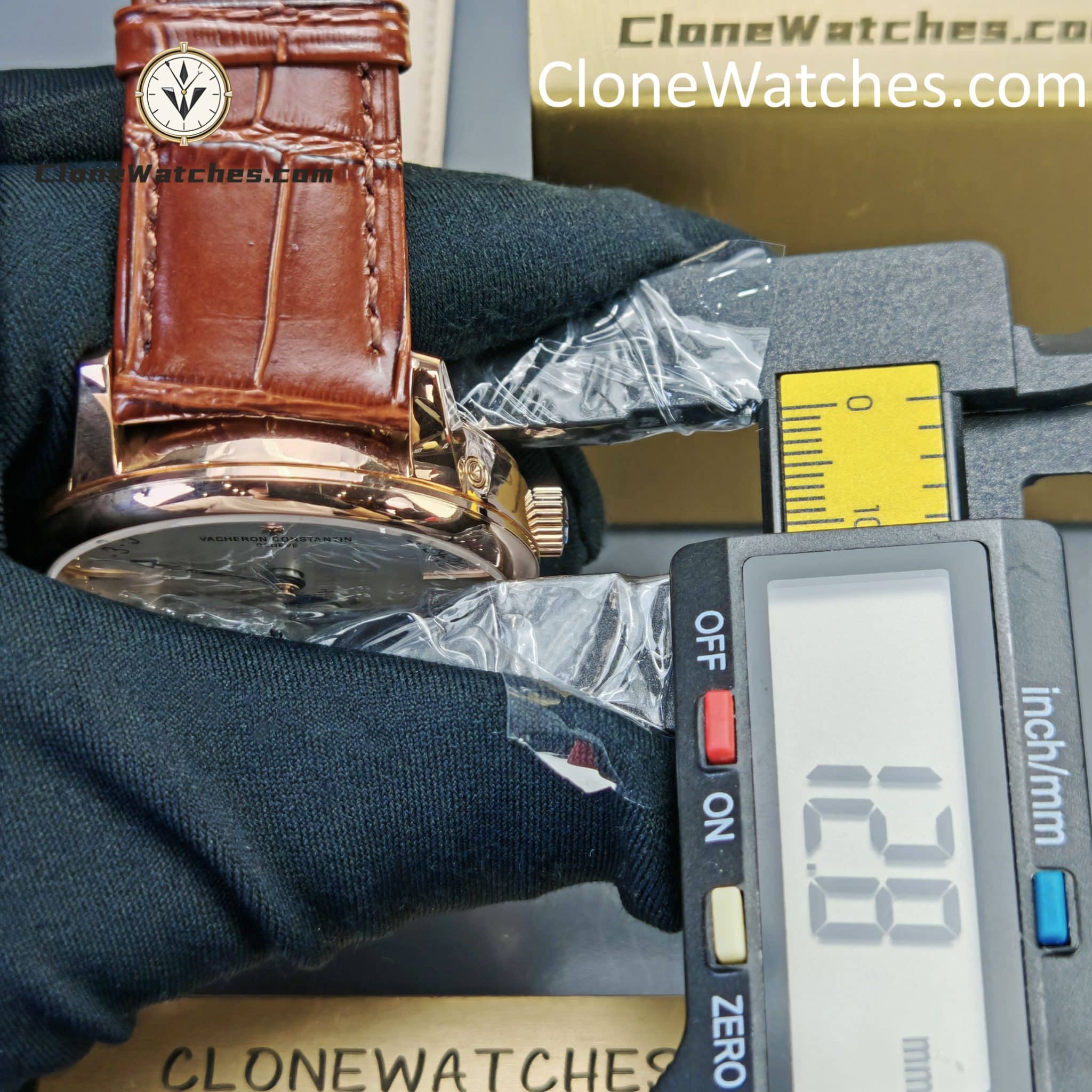 Vacheron Constantin Super Clone Watches 1:1 Patrimony Rose Gold 4010U/000R-B329 White Dial