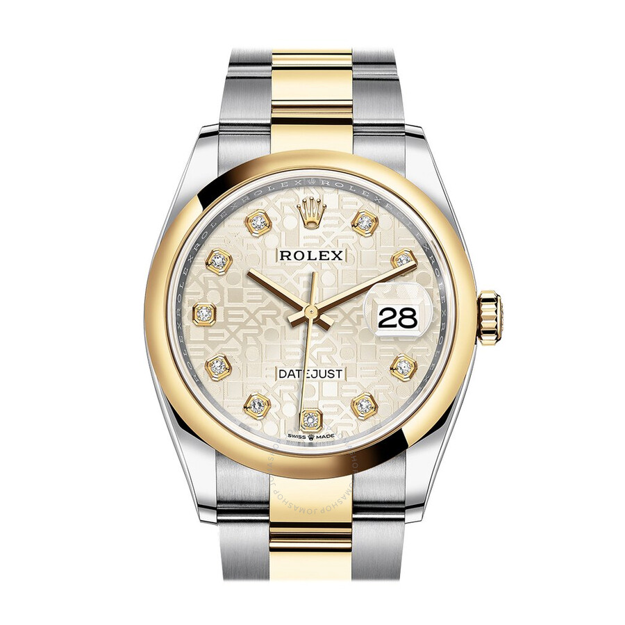 Rolex Datejust 36 Silver Jubilee Dial Automatic Men s Steel and 18k Yellow Gold Oyster Watch 126203SJDJ（Lifetime free warranty+90-days replacement service & Refund!.）