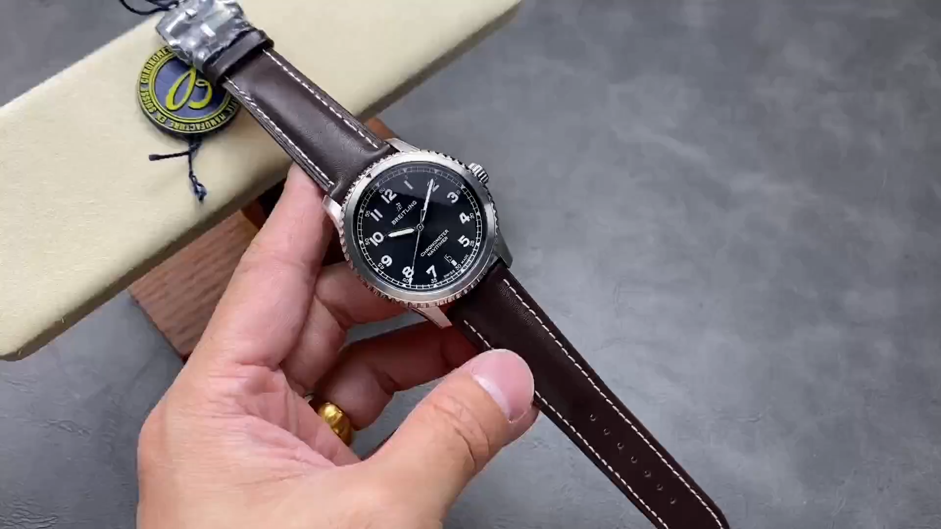 Breitling Navitimer 8 Automatic 1:1 Clone A17314101B1X1 41mm Brown Calfskin Strap