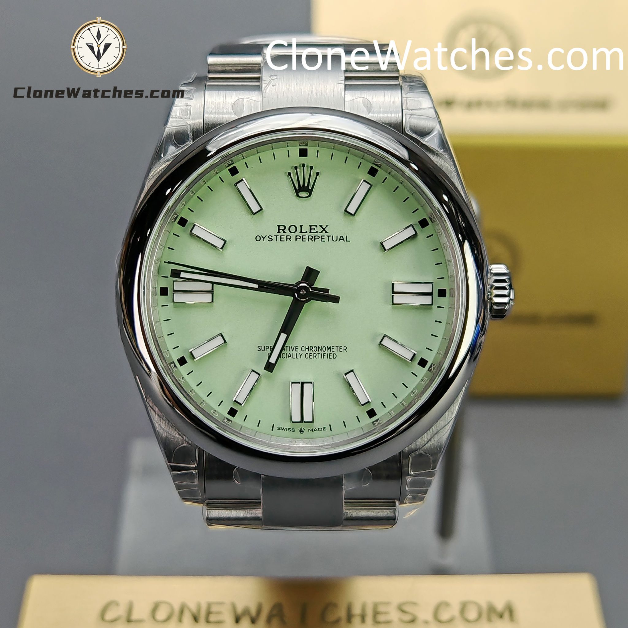 Rolex Super Clone Watches 1:1 Oyster Perpetual Olive Green Dial 41mm M134300-0006 3230 Movement