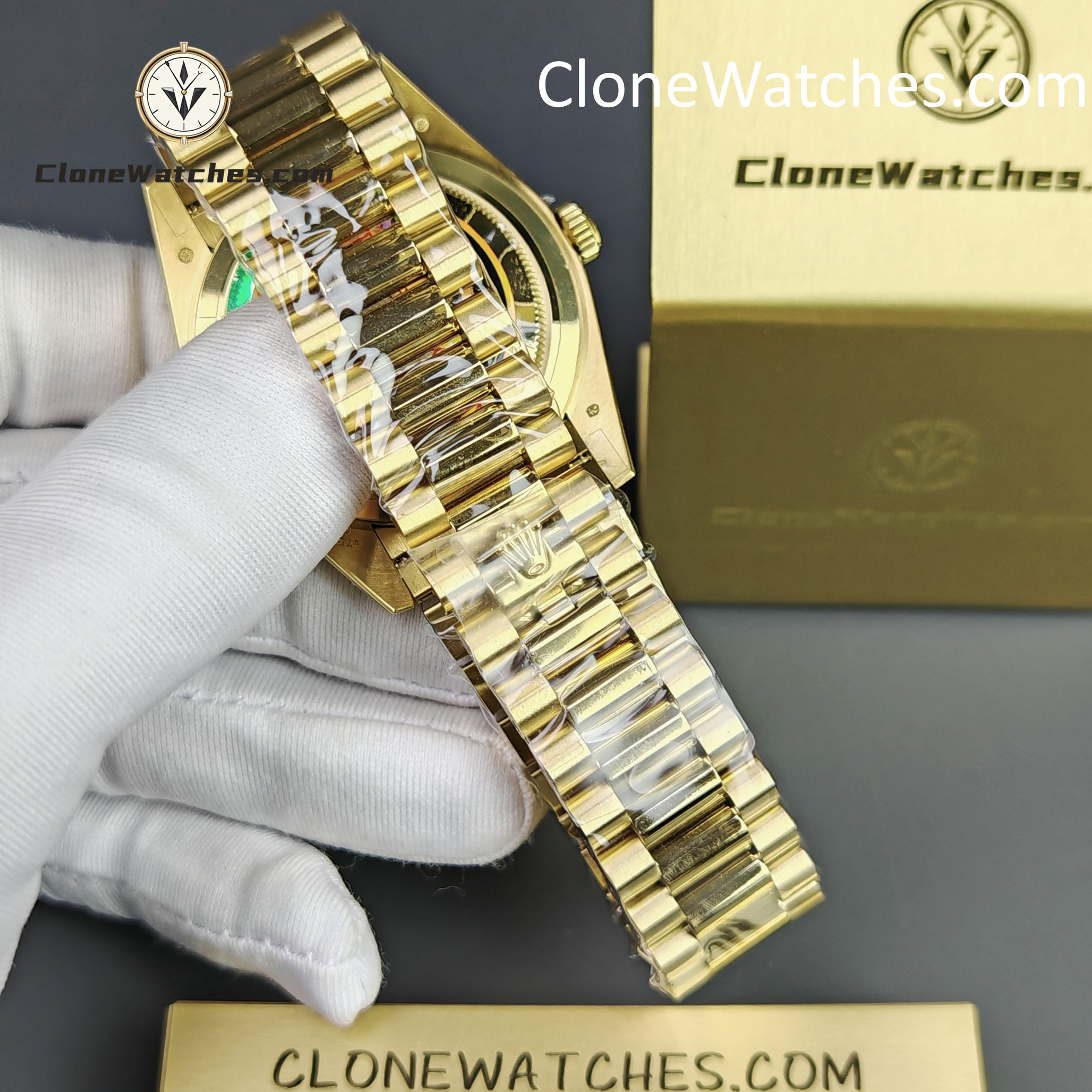 Rolex Super Clone Watches 1:1 Day Date 18K Gold 40mm M228238-0006 3255 Movement
