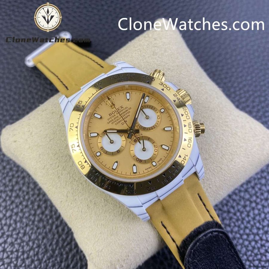 Modified Super Clone Watches 1:1 DiW Rolex Daytona Carbon Fiber GOLDEN ESSENCE