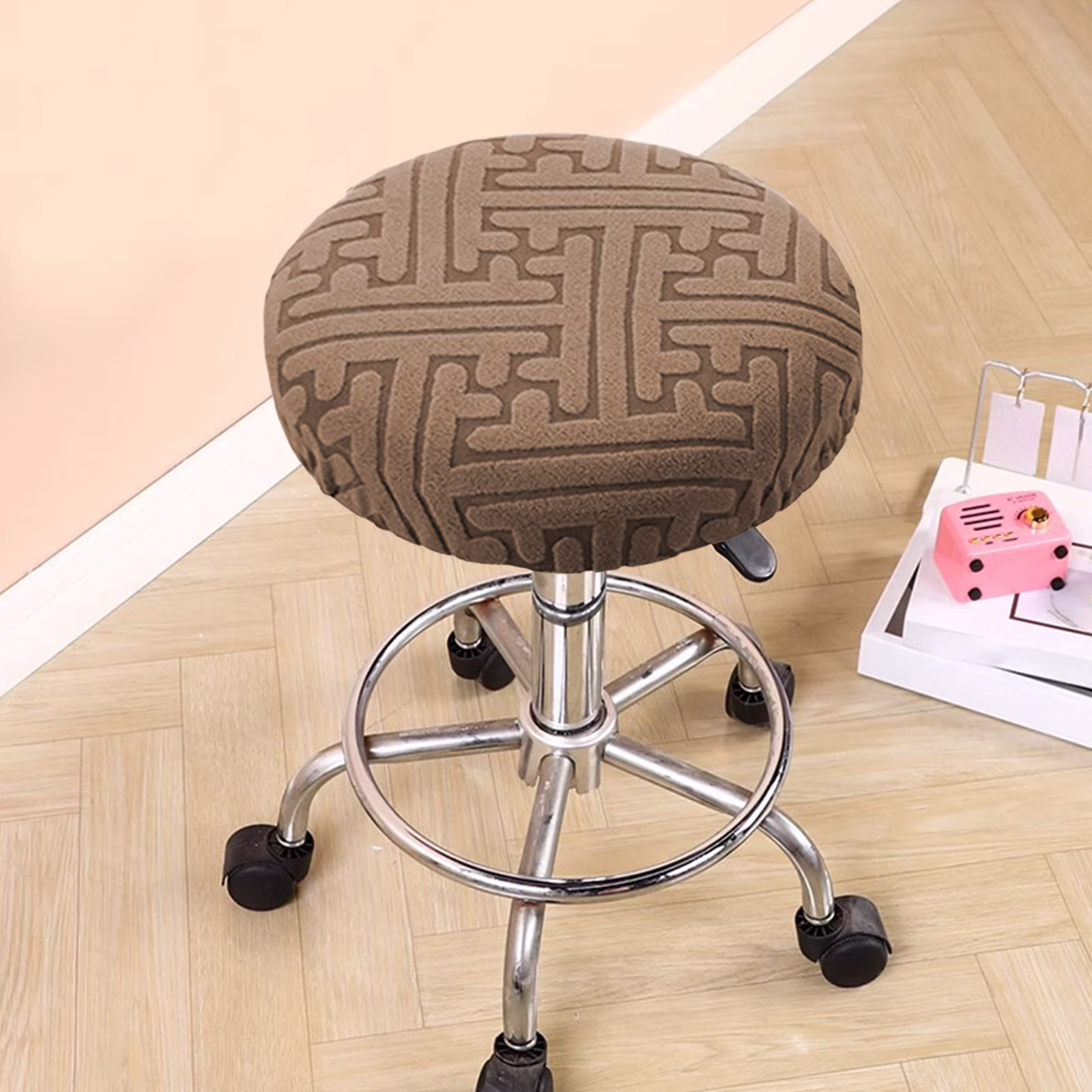 Stool Covers Round,Elastic Bar Stool Covers Washable Stool Cushion Slipcover,Stretchy Bar Chair Seat Cover