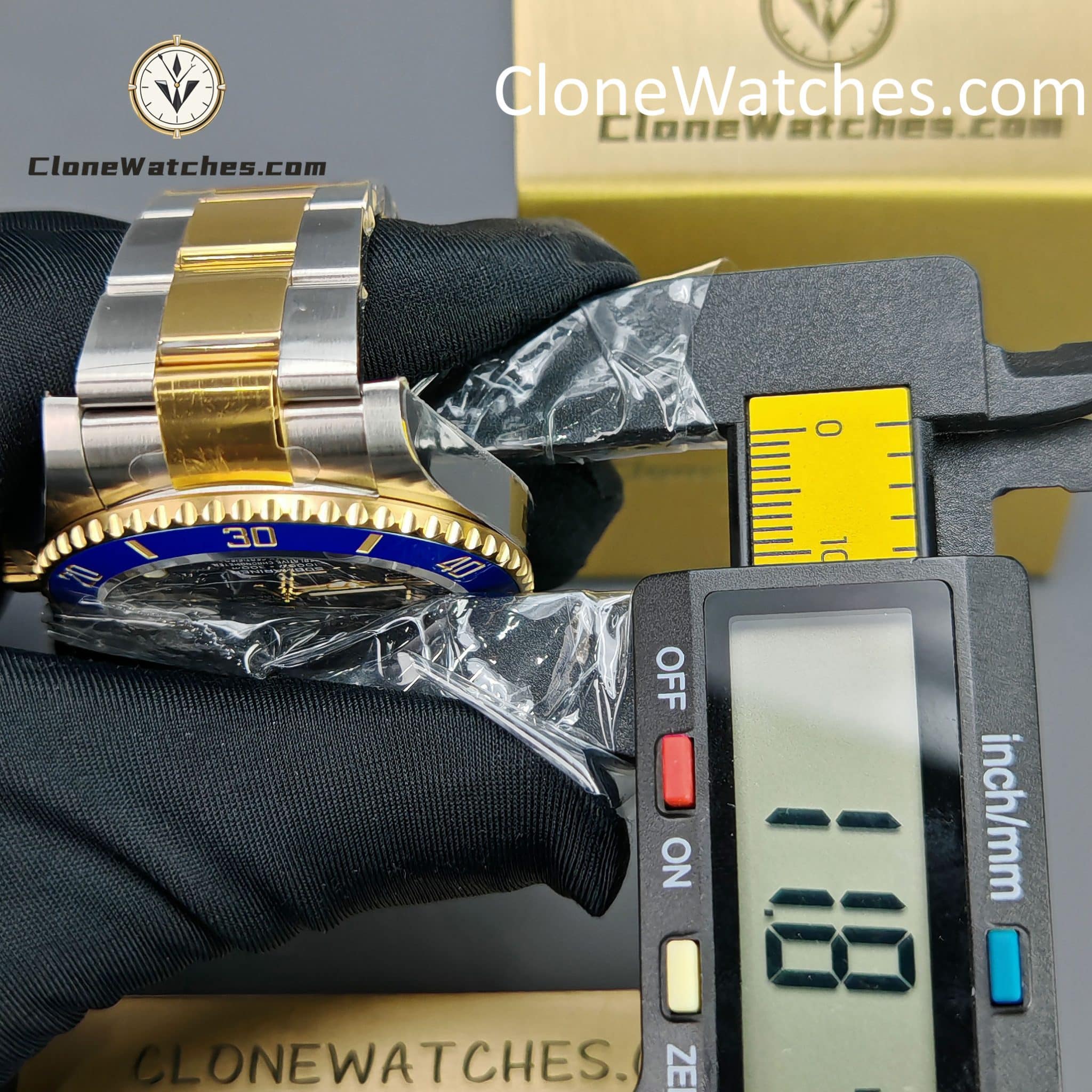 Rolex Super Clone Watches 1:1 Gold Blue Dial Submariner 126613LB 3235 Movement