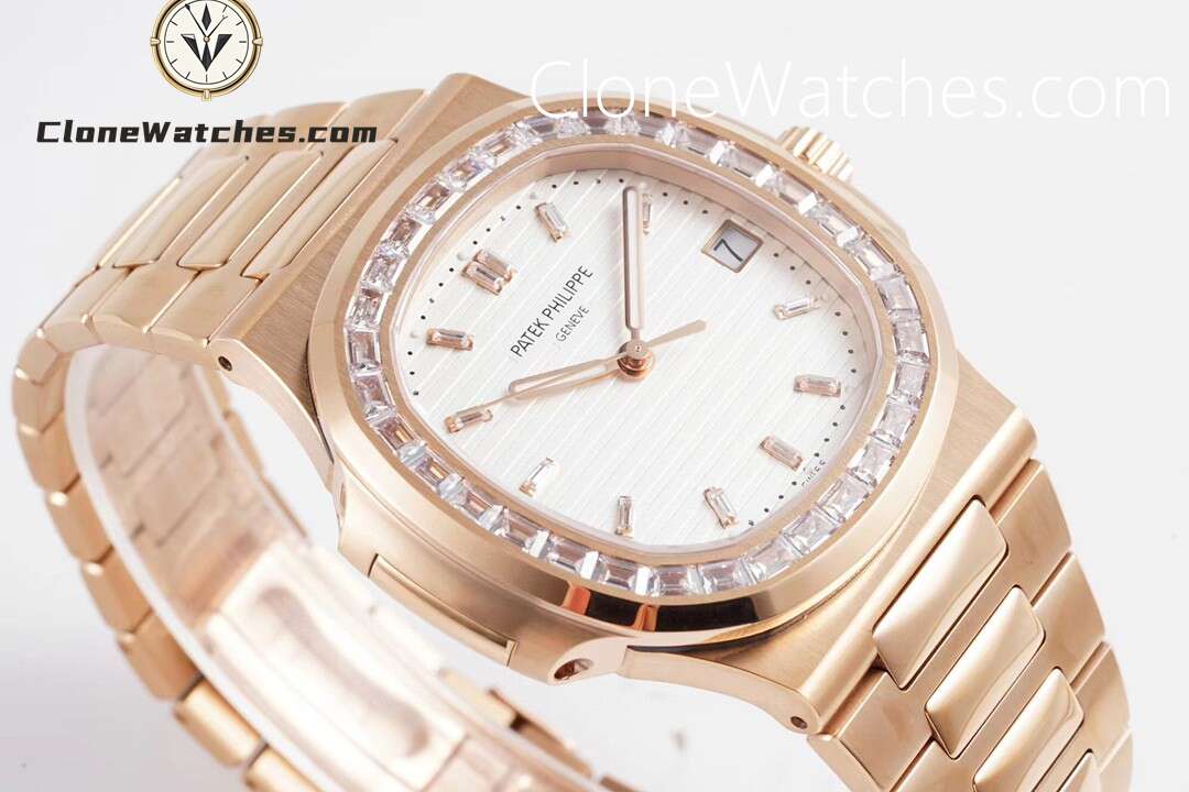 Patek Philippe Super Clone Watches 1:1 Nautilus 5711 Roles Gold Diamond Ladies Watch