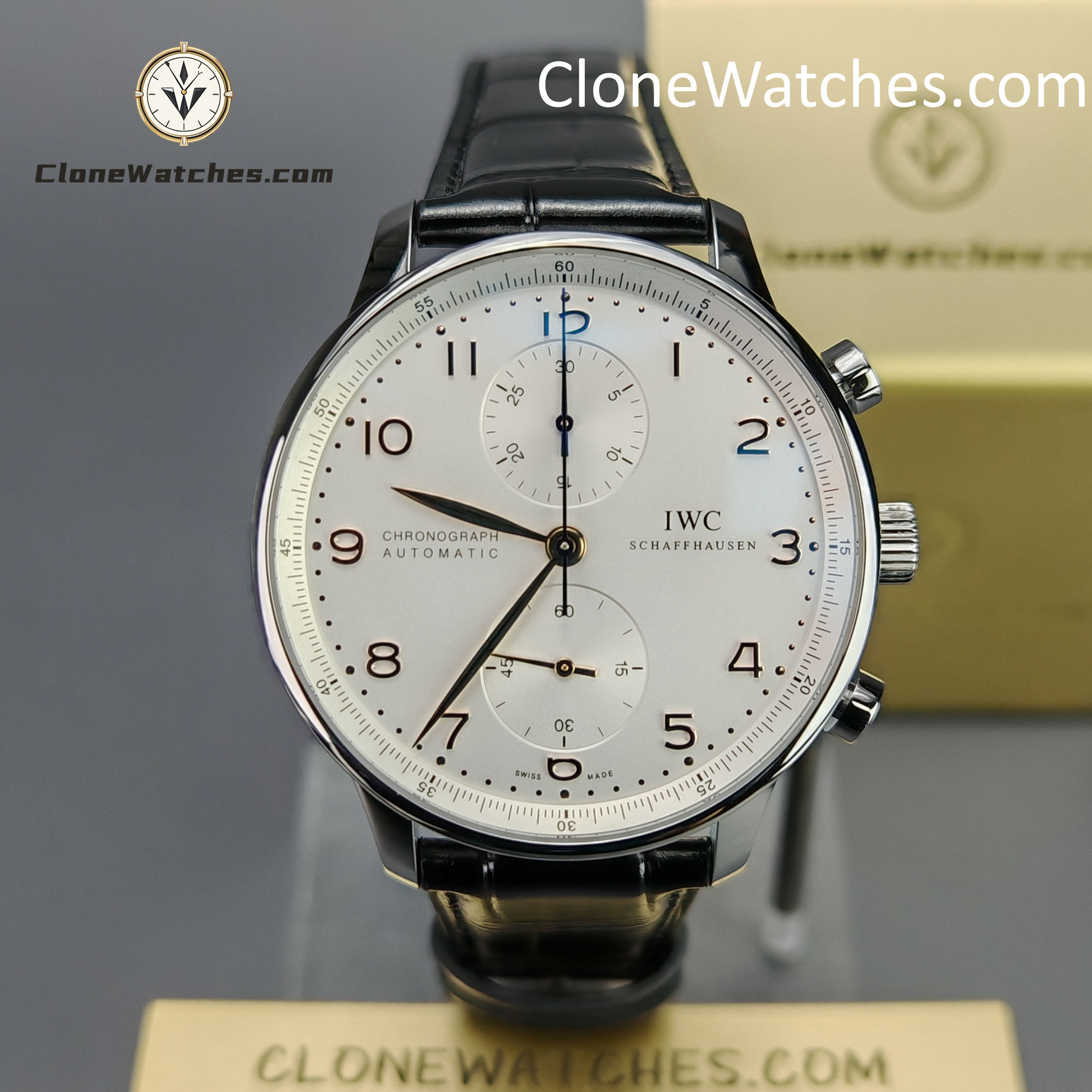 IWC Super Clone Watches 1:1 Portugieser Chronograph Silver Dial 41MM IW371445