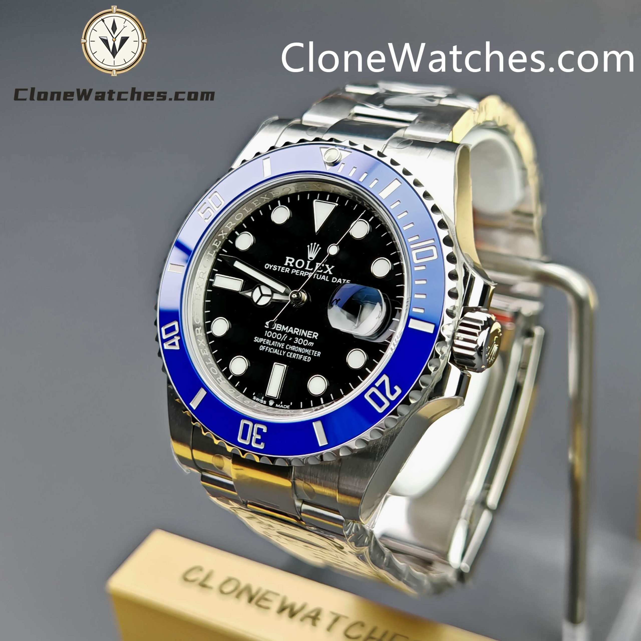 Rolex Super Clone Watches 1:1 Submariner Blue Bezel m126619lb 3235 Movement
