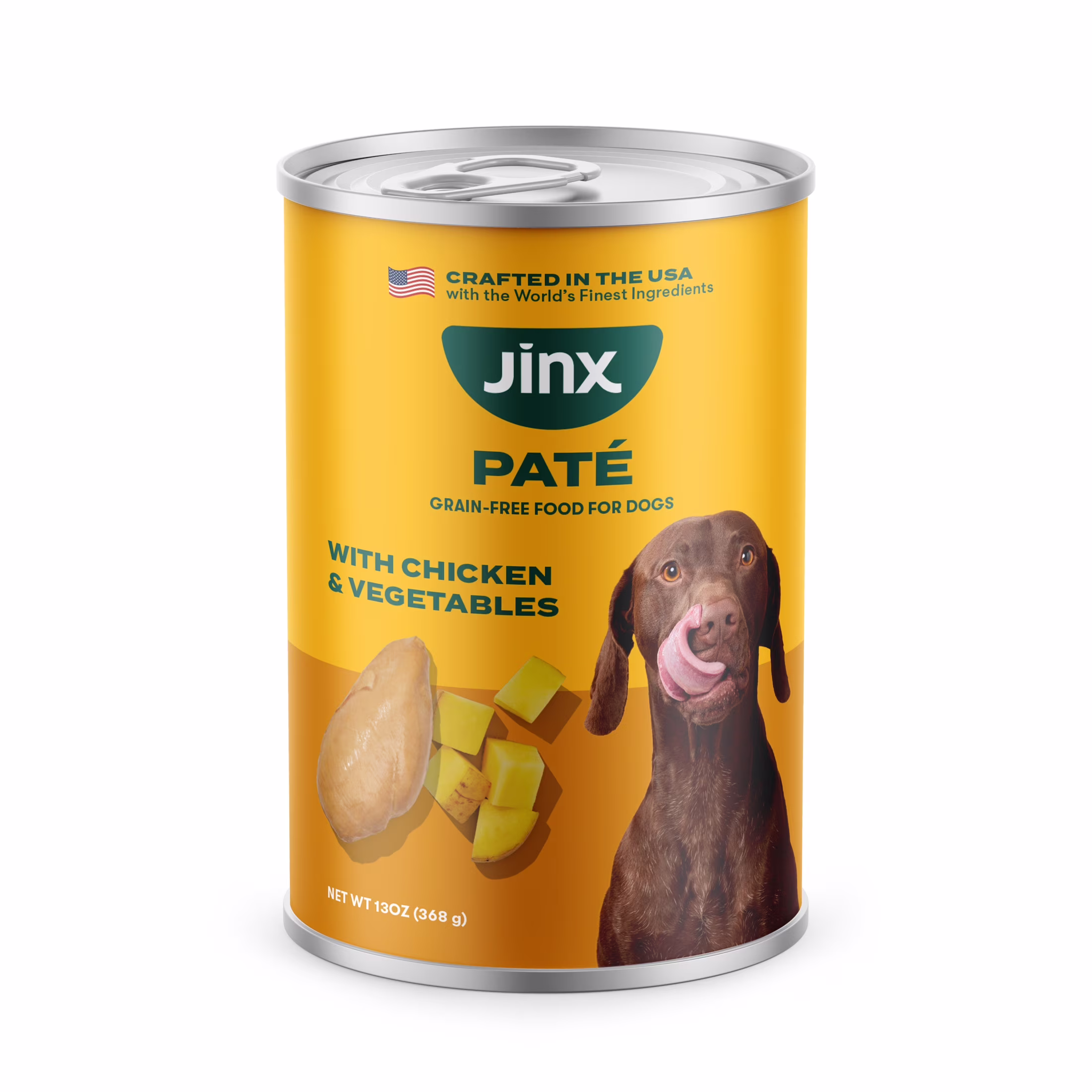 Jinx Pate with Chicken & Vegetables Natural Wet Dog Food, Grain Free, 13 oz Can