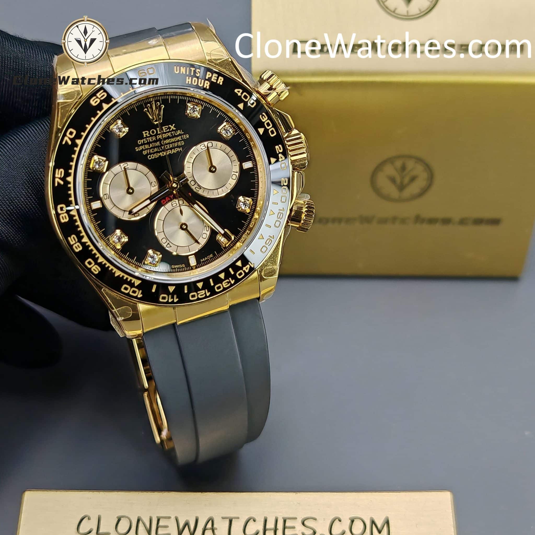Rolex Super Clone Watches 1:1 Daytona 18k Gold M126518ln-0006 4131 Movement