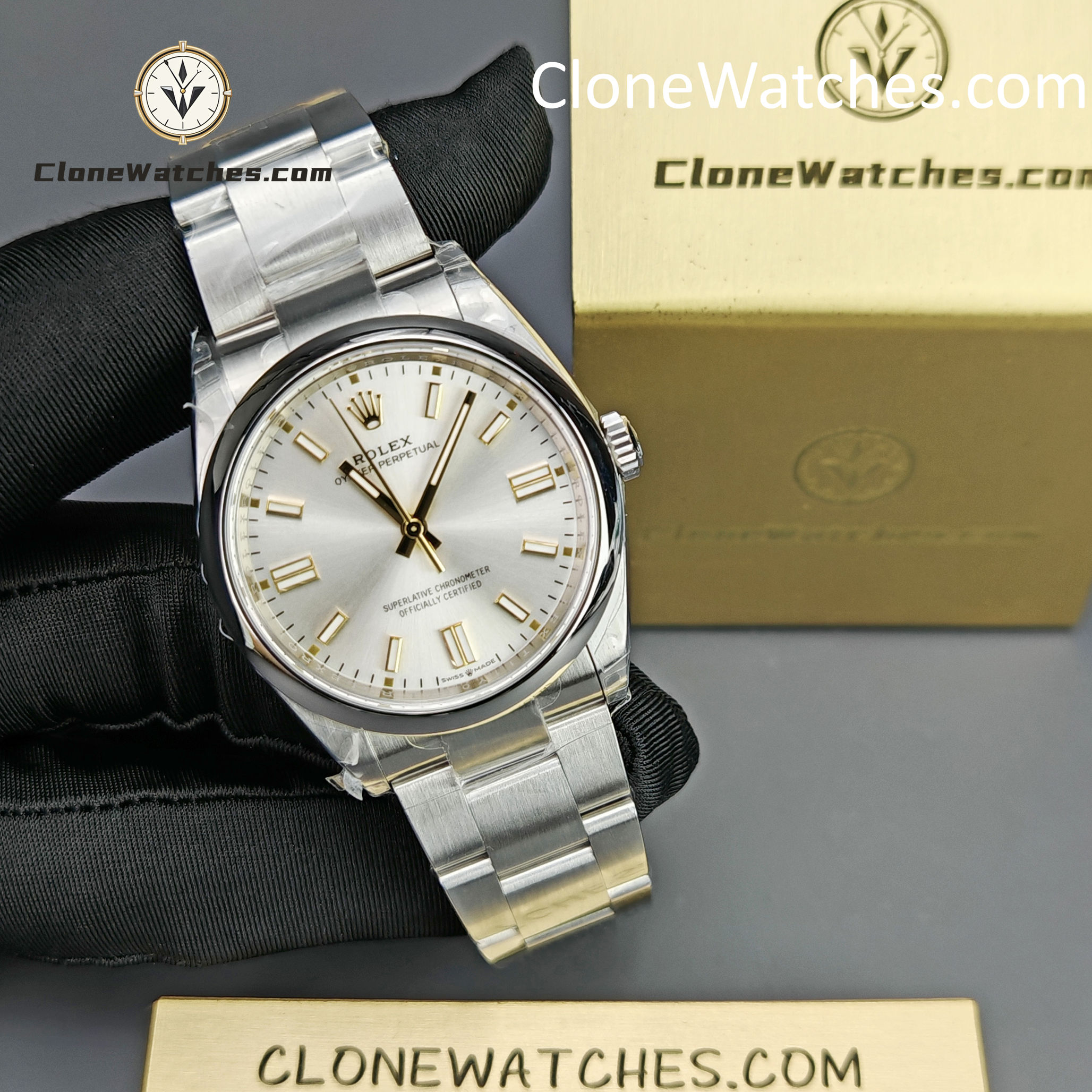 Rolex Super Clone Watches 1:1 Oyster Perpetual Silver Dial 36mm m126000-0001 3230 Movement