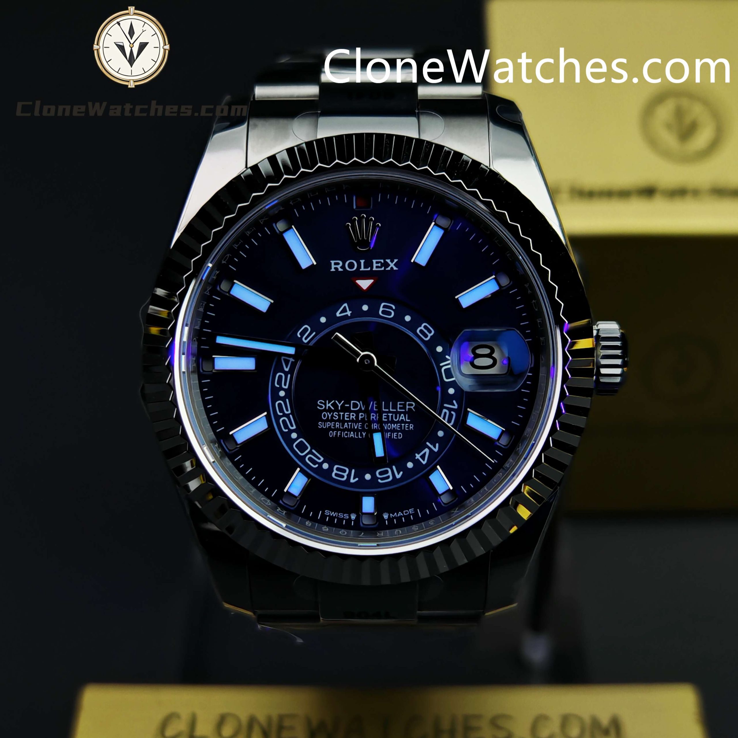 Rolex Super Clone Watches 1:1 Sky Dweller Blue Dial Oyster M336934 0005 Movement
