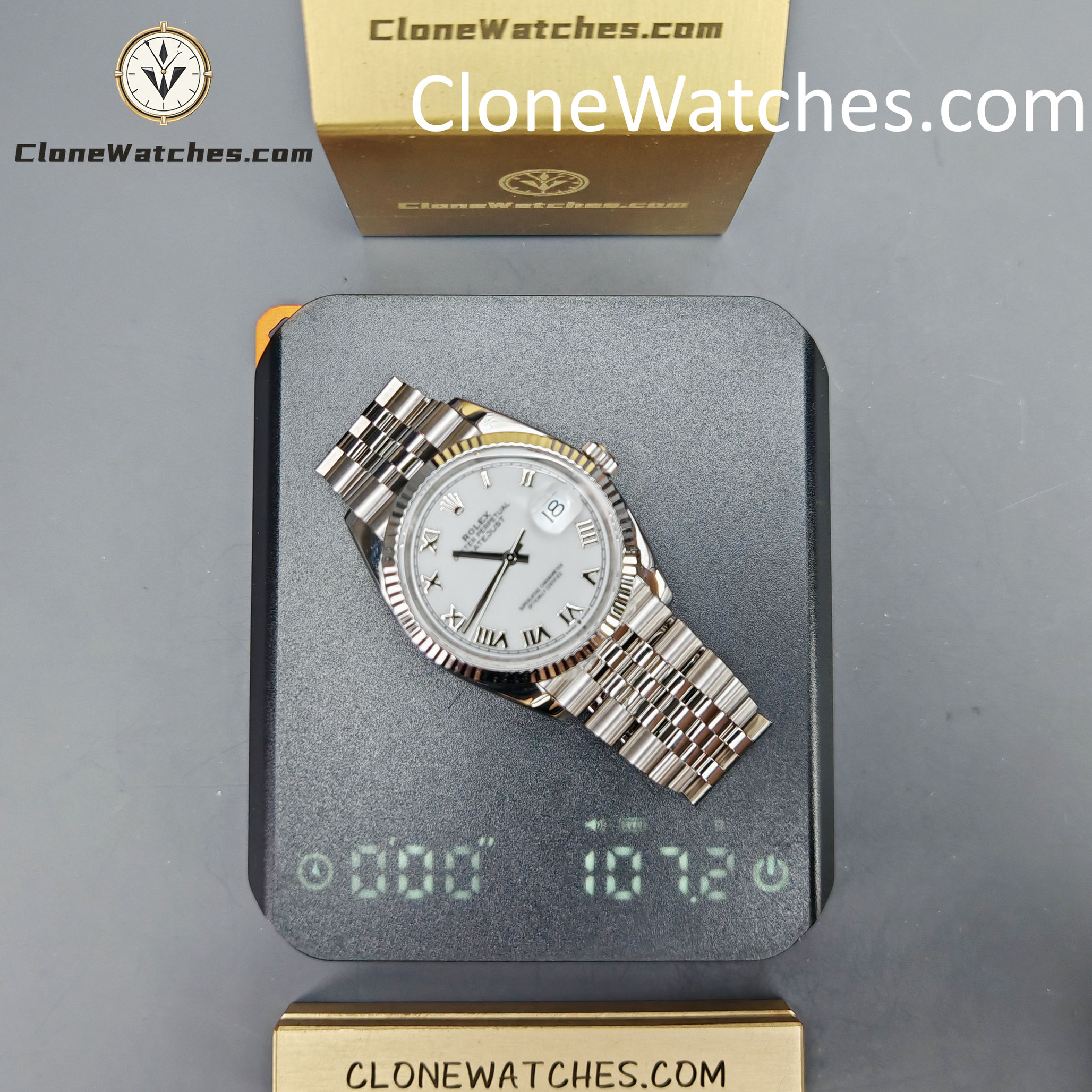 Rolex Super Clone Watches 1:1 DateJust White Dial Roman M126234 – 0025 Jubilee 36MM 3235 Movement